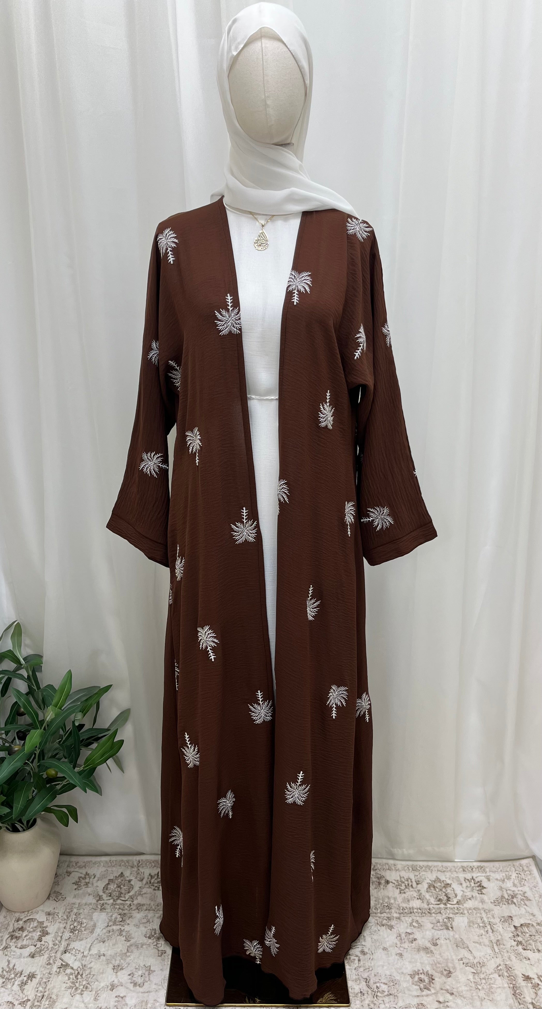 Palm Whisper 3-Piece Abaya Set