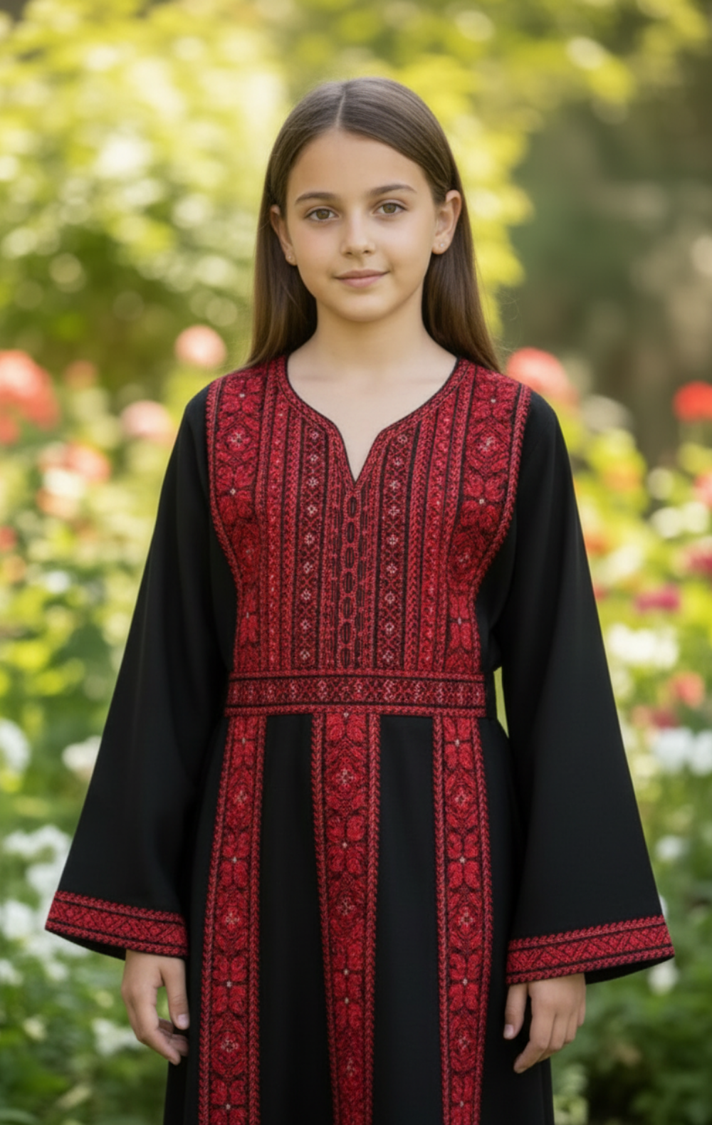 Elegant Kids Embroidered Abaya - Traditional Islamic Wear for Every Occasion