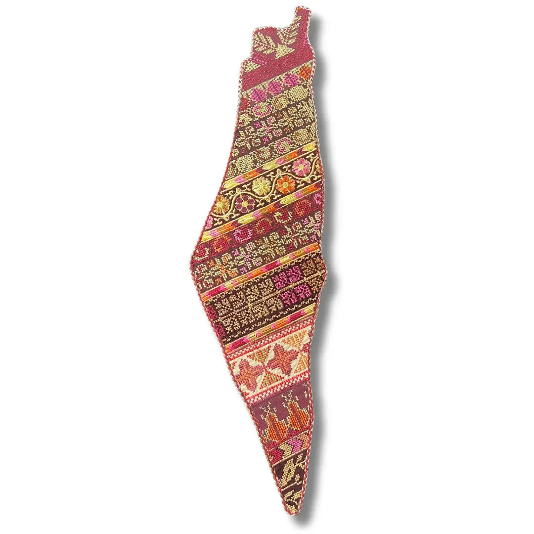 Luxurious Tatreez Palestine Map Home Accent – Timeless Cultural Craftsmanship Palestinian Elegance