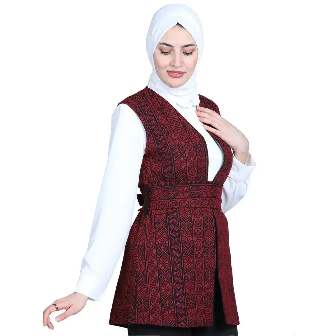 Falsteen Embroidery Vest: Elegance and Sophistication Palestinian Elegance