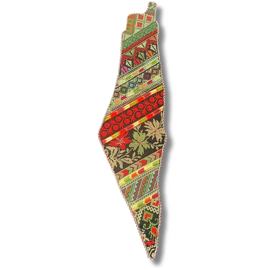 Luxurious Tatreez Palestine Map Home Accent – Timeless Cultural Craftsmanship Palestinian Elegance