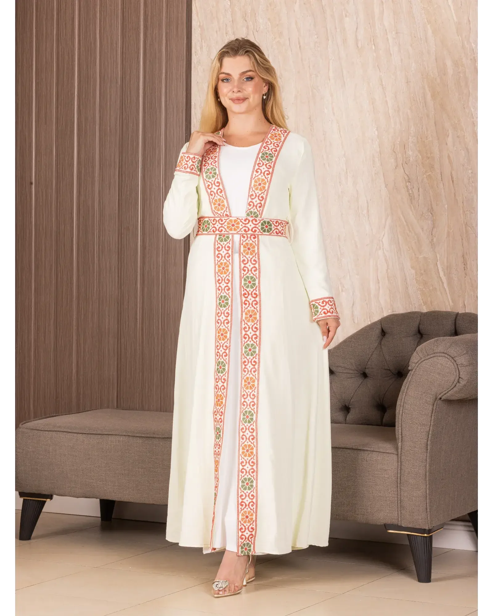 Embroidered Cardigan Palestinian Elegance