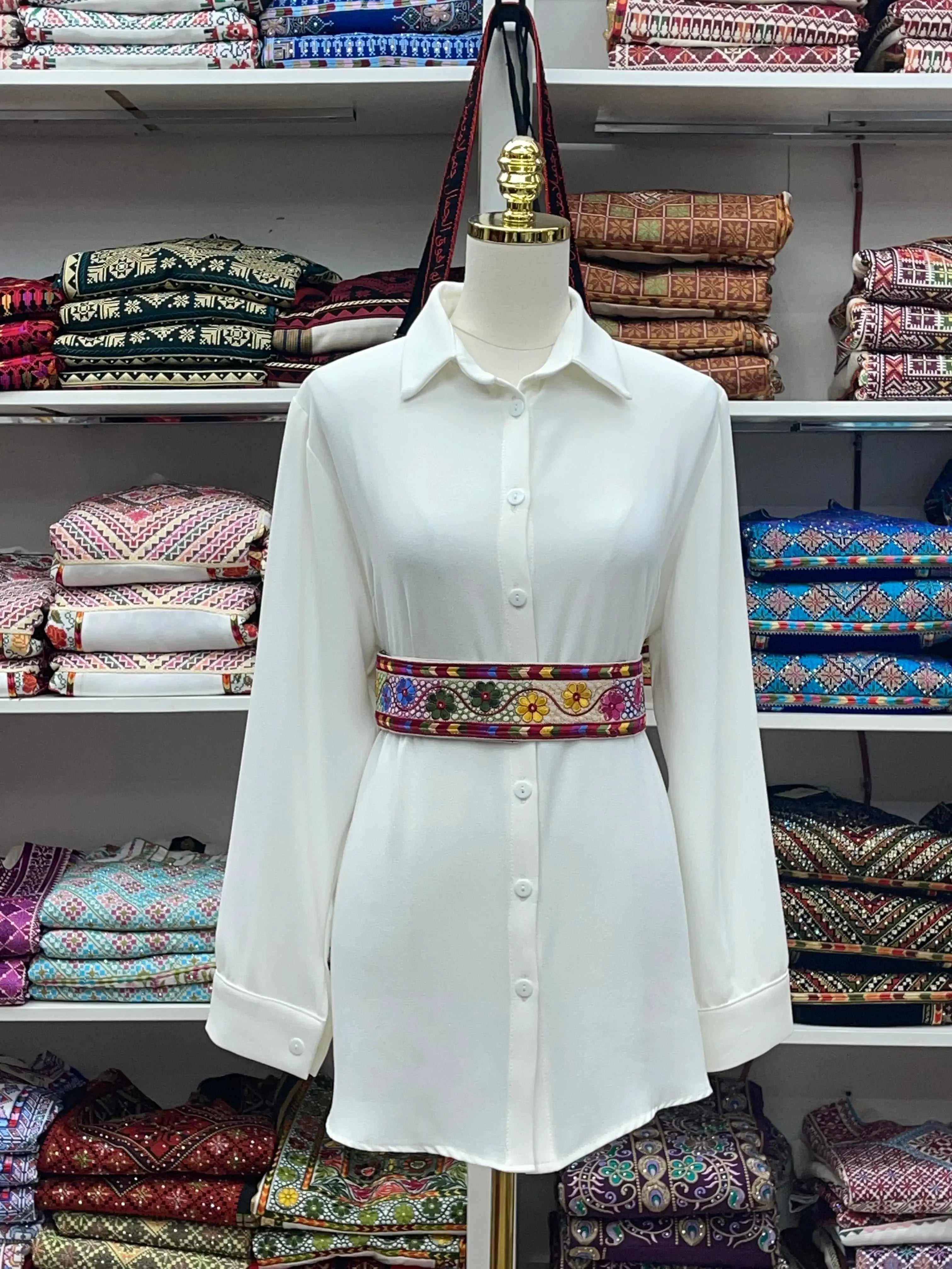 Embroidered Flowers Belt - Elegant & Stylish Accessory Palestinian Elegance