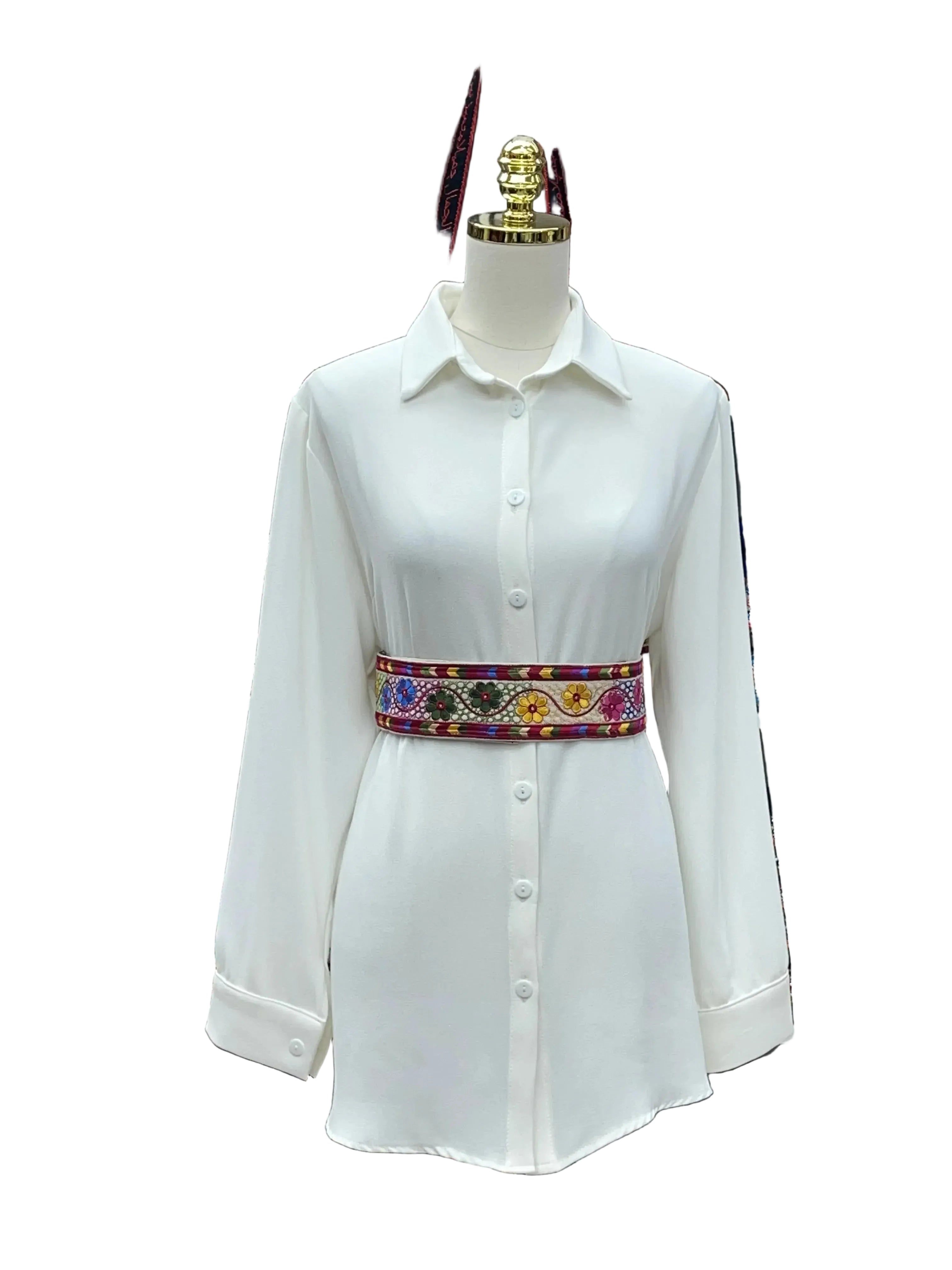 Embroidered Flowers Belt - Elegant & Stylish Accessory Palestinian Elegance