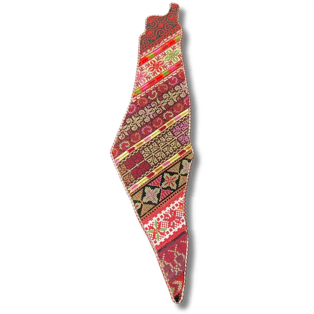 Luxurious Tatreez Palestine Map Home Accent – Timeless Cultural Craftsmanship Palestinian Elegance
