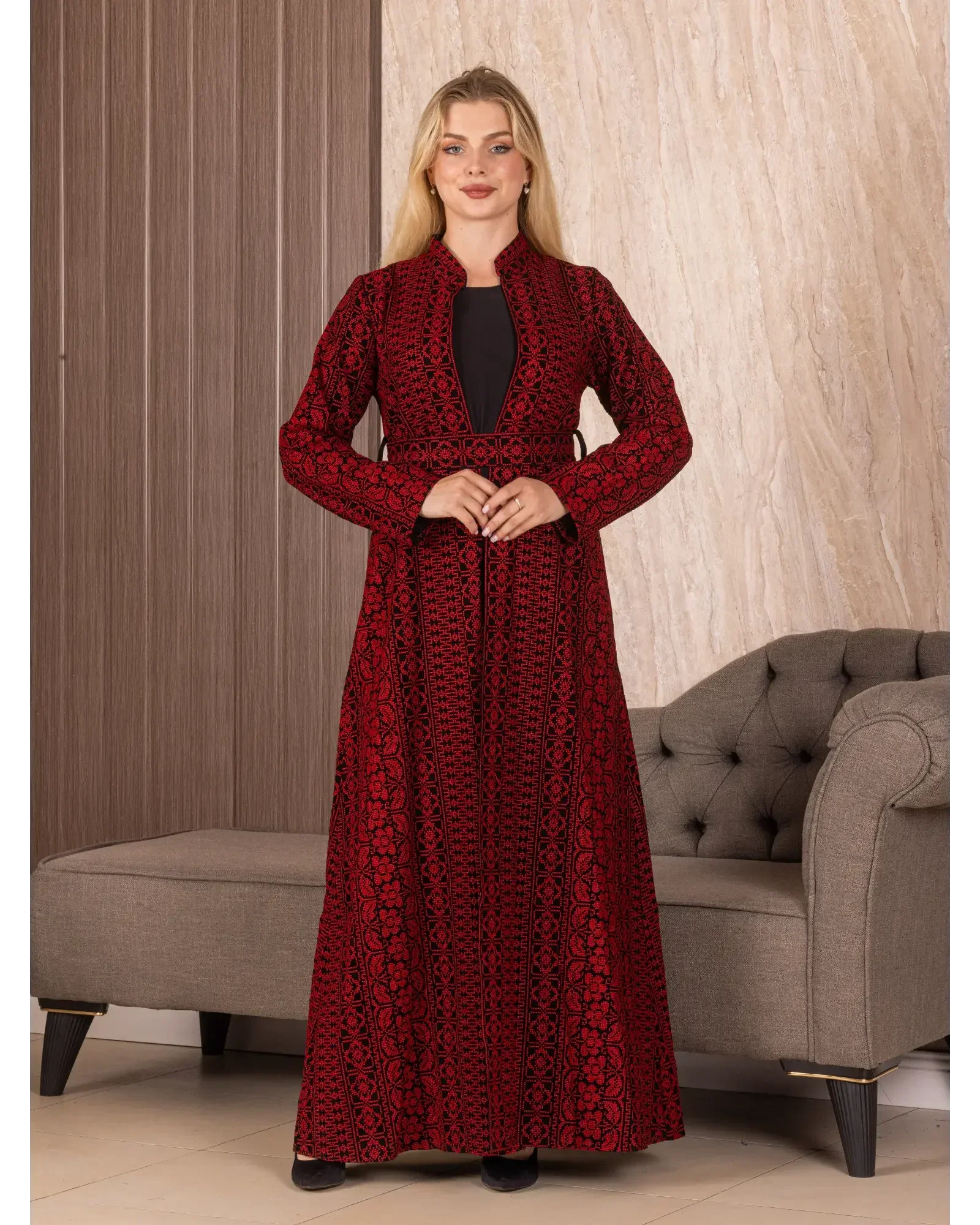 Embroidered Cardigan: Elegance and Timeless Craftsmanship Palestinian Elegance