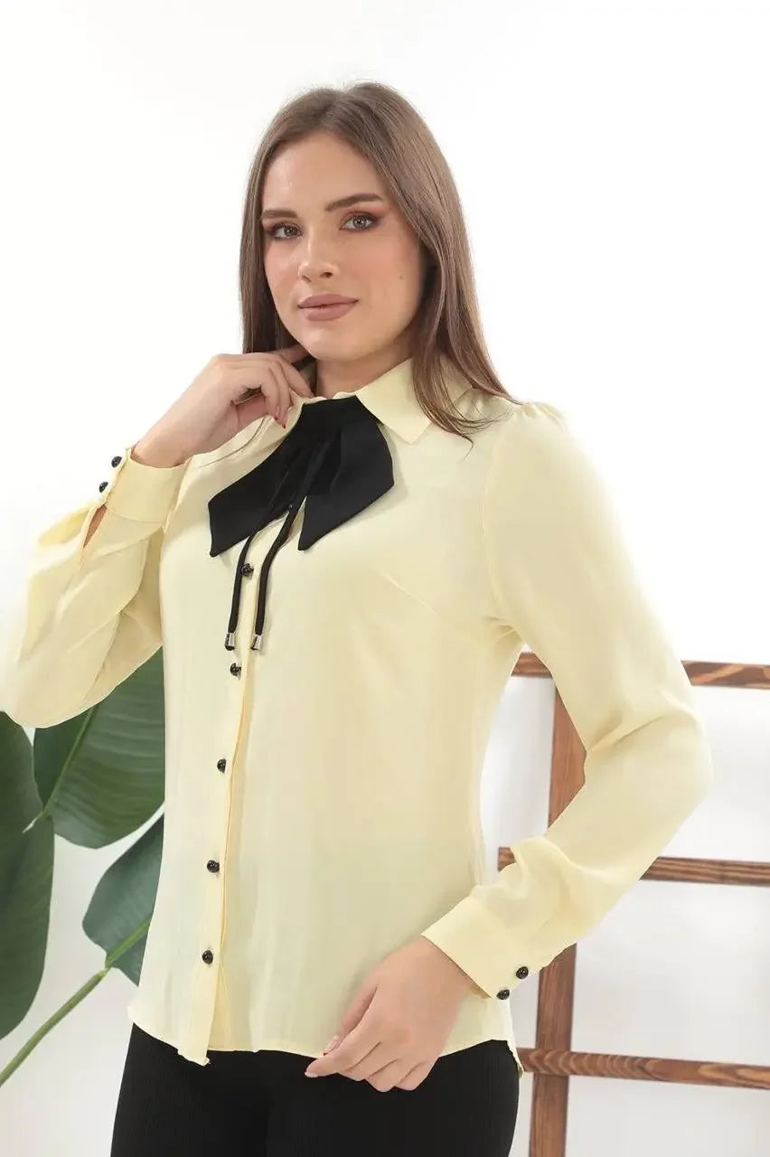 Bow Tie Blouse – Elegant and Sophisticated Wardrobe Essential Palestinian Elegance