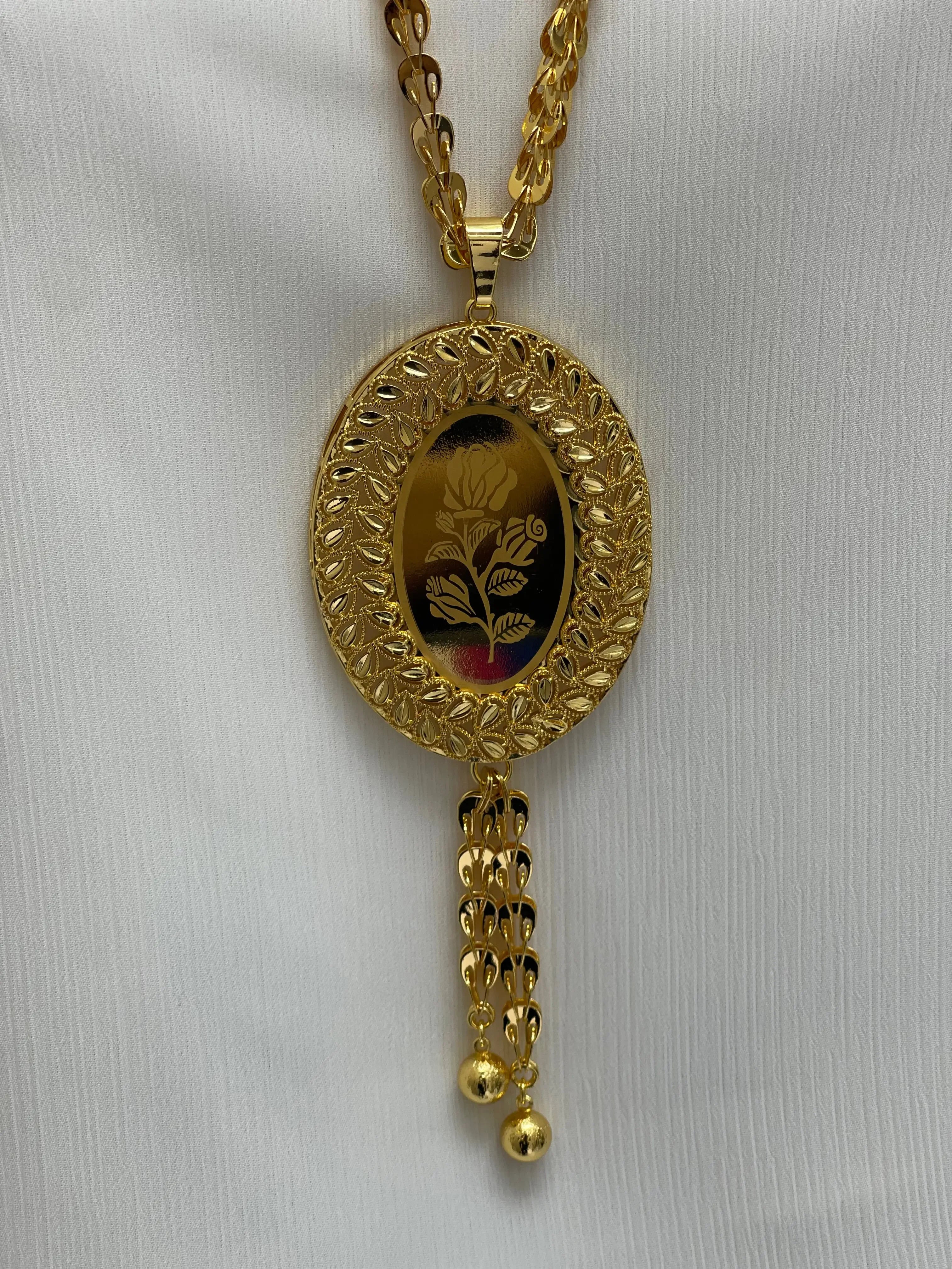 Elegance in Detail: An Ounce Of A Rose Fashion Jewelry Long Chain Palestinian Elegance