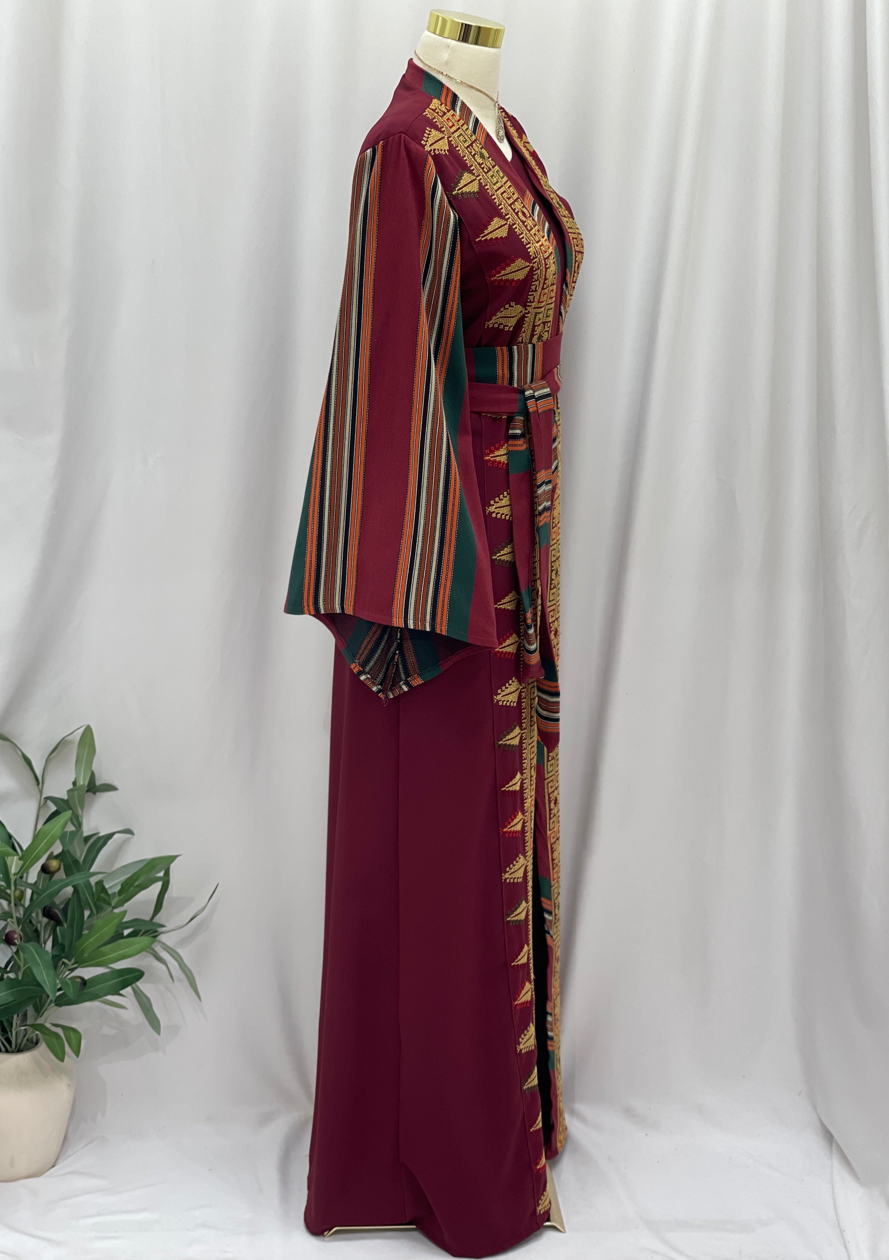 Majdal Heritage Embroidered Chiffon Piece - Cultural Grace