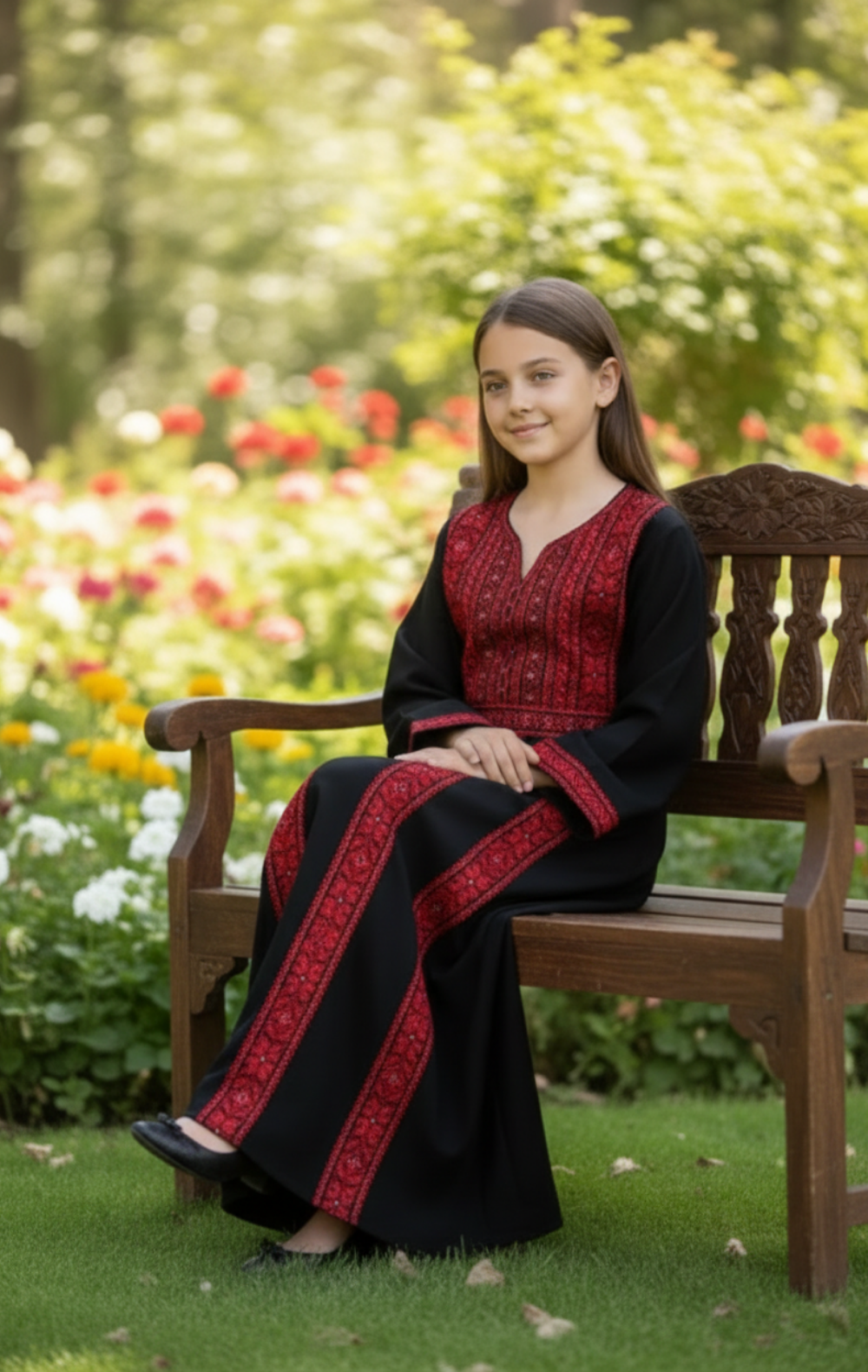 Elegant Kids Embroidered Abaya - Traditional Islamic Wear for Every Occasion