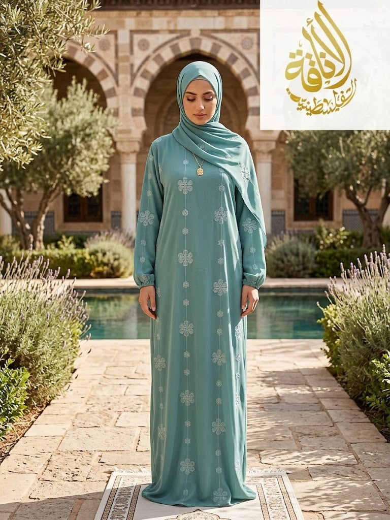Embroidered One-Piece Prayer Set for Elegant Spiritual Practice