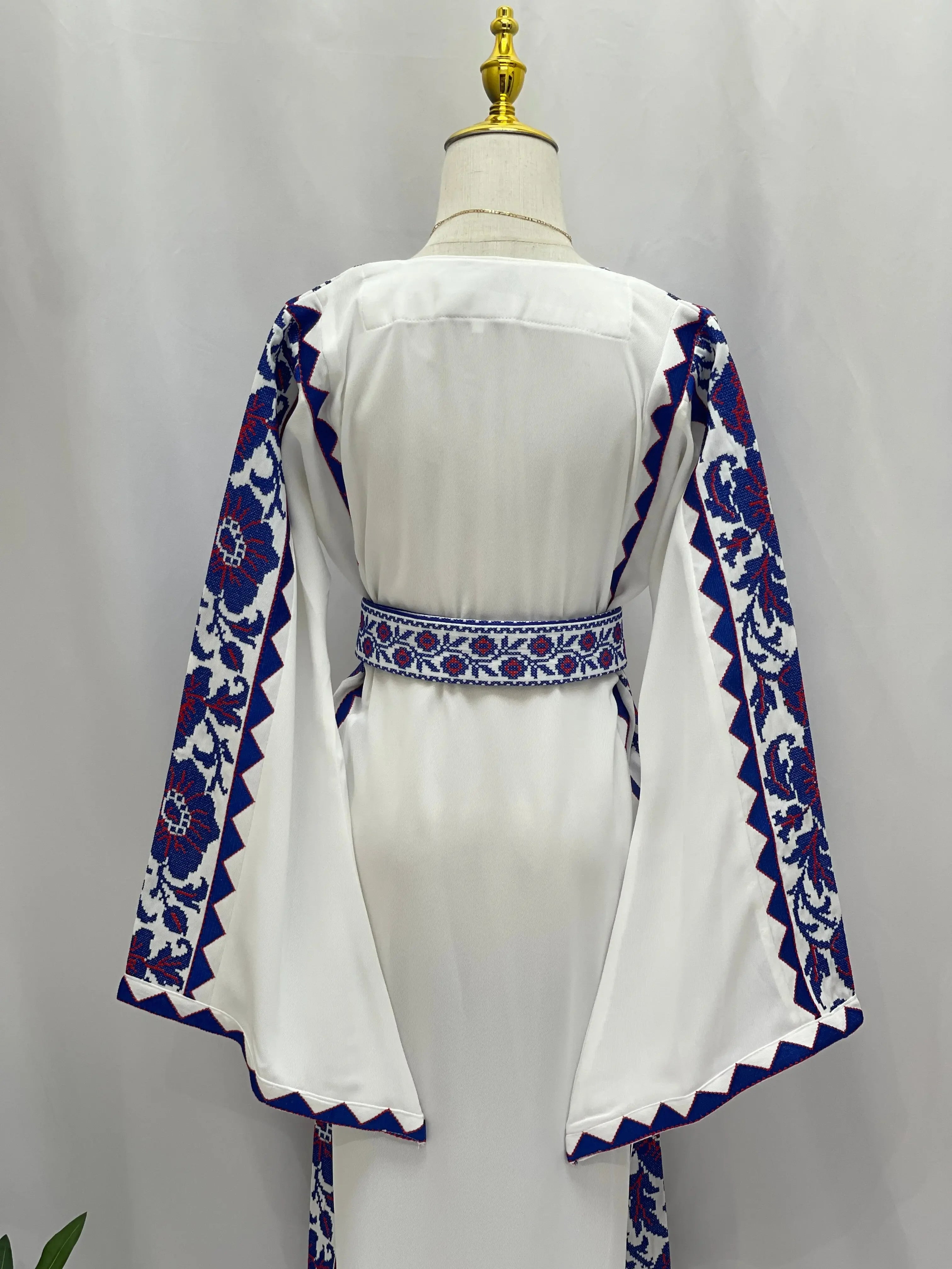 Embroidered Flowers Unique Thoub Palestinian Elegance