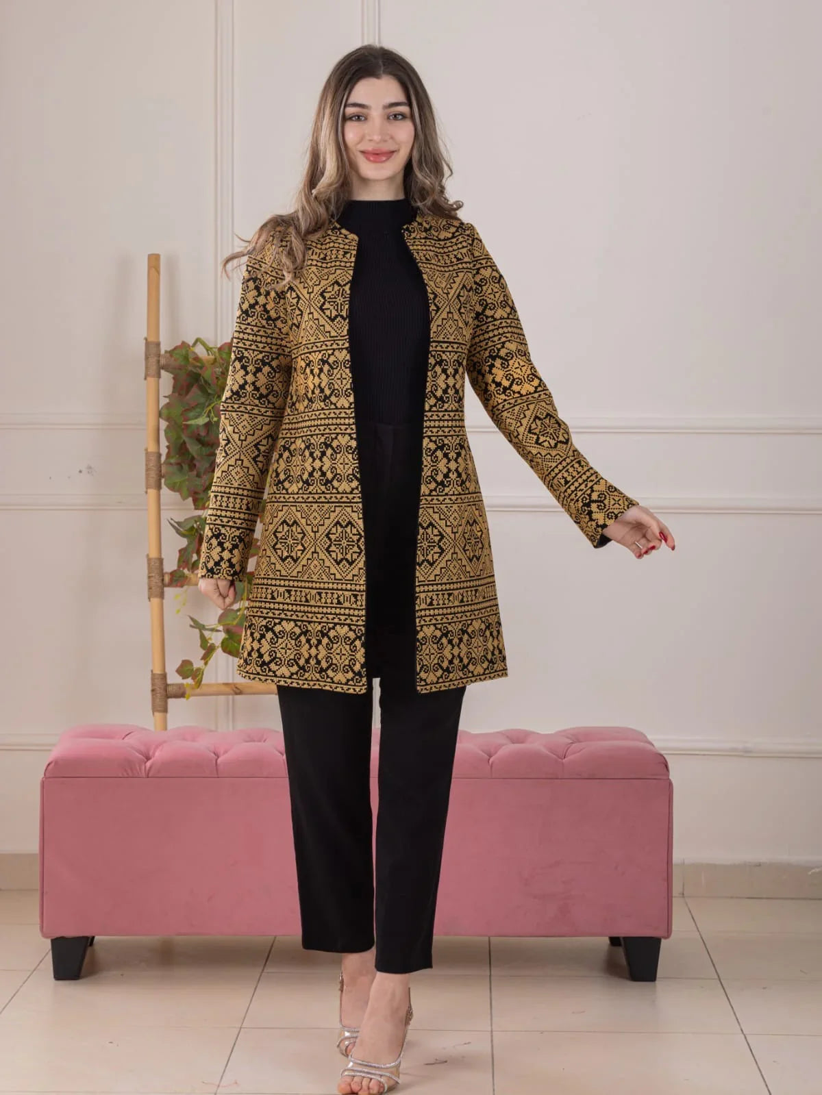 Heritage Weave Embroidered Jacket -Cultural Elegance