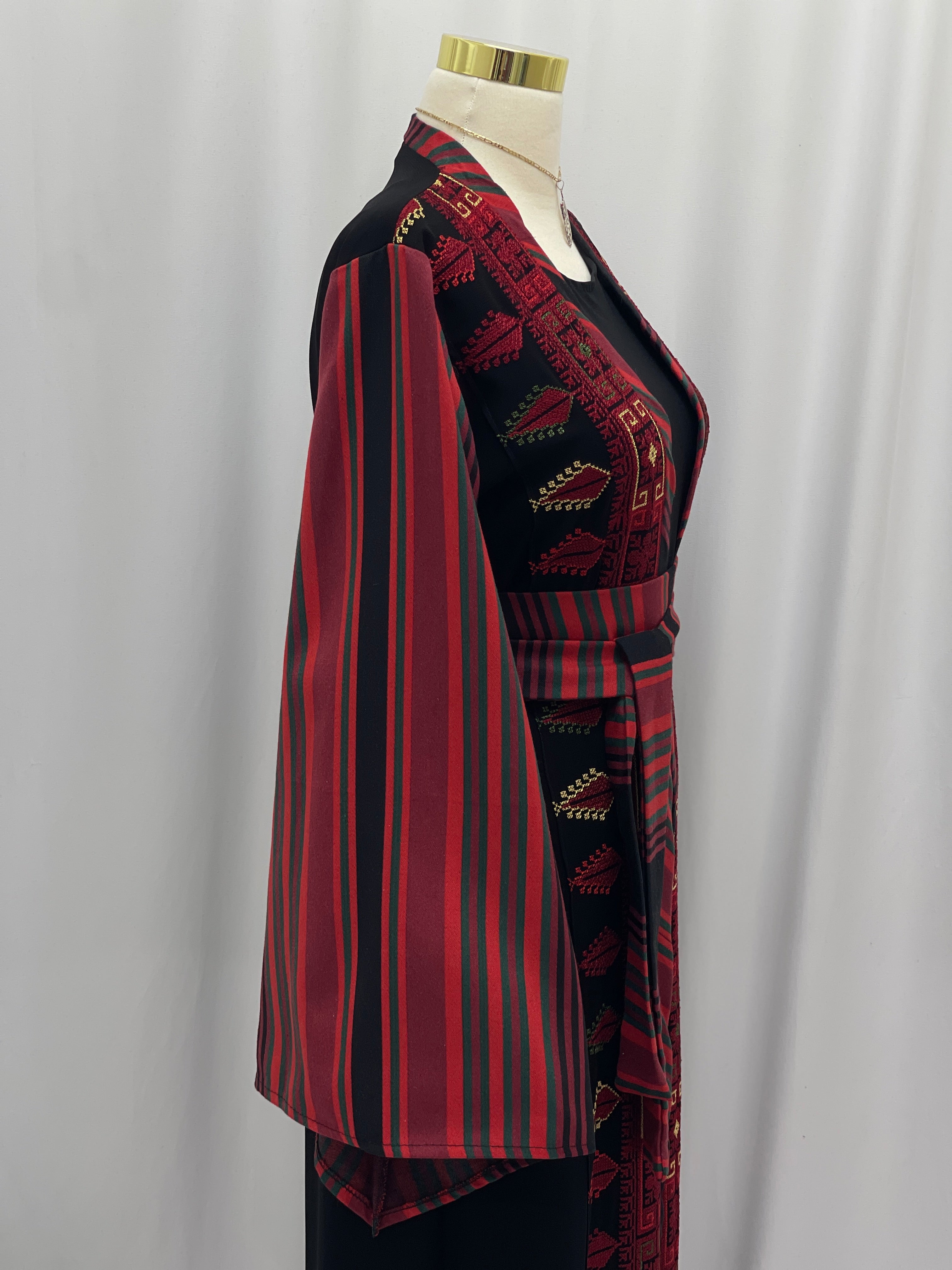 Majdal Heritage Embroidered Chiffon Piece - Cultural Grace