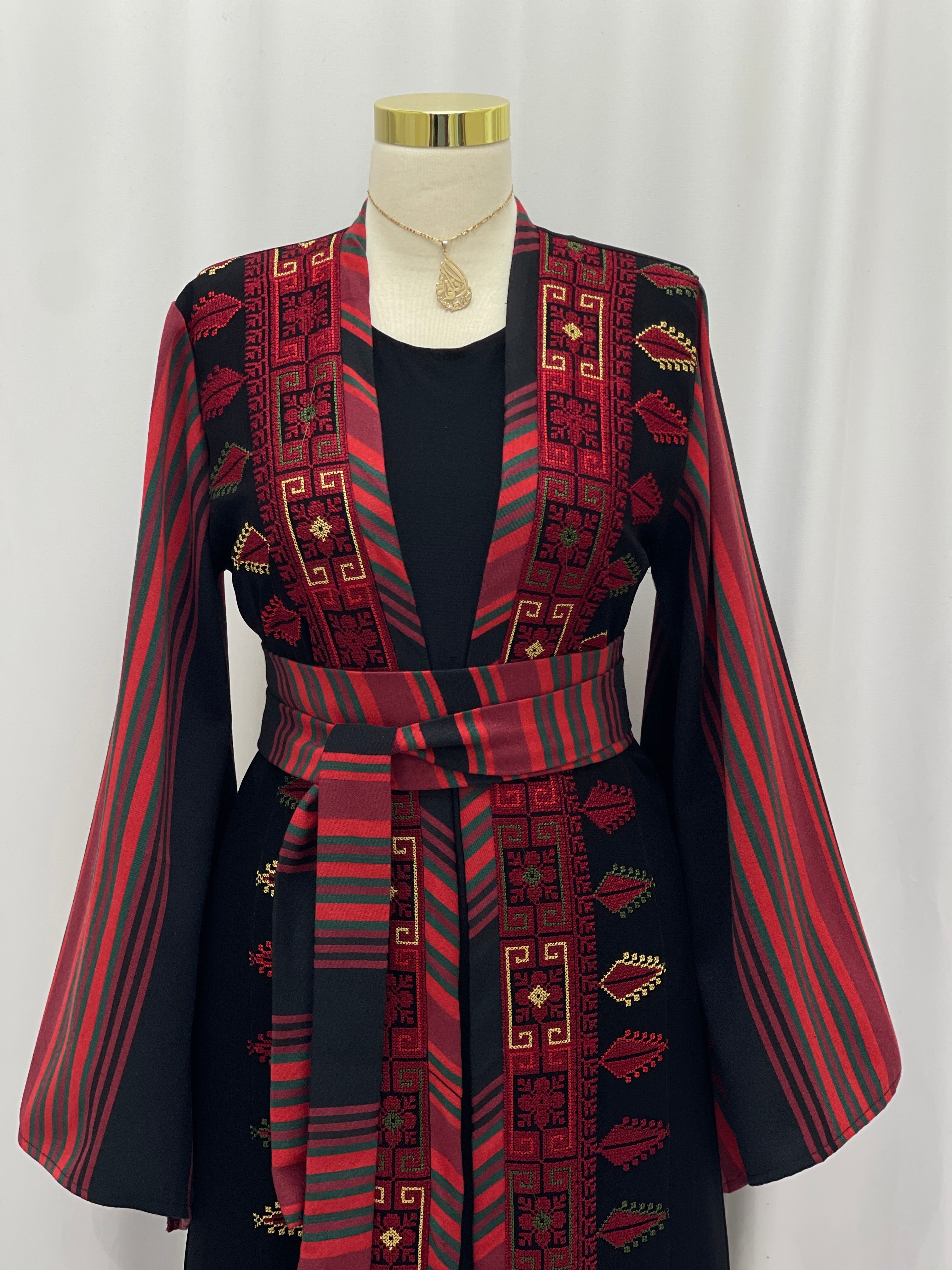 Majdal Heritage Embroidered Chiffon Piece - Cultural Grace