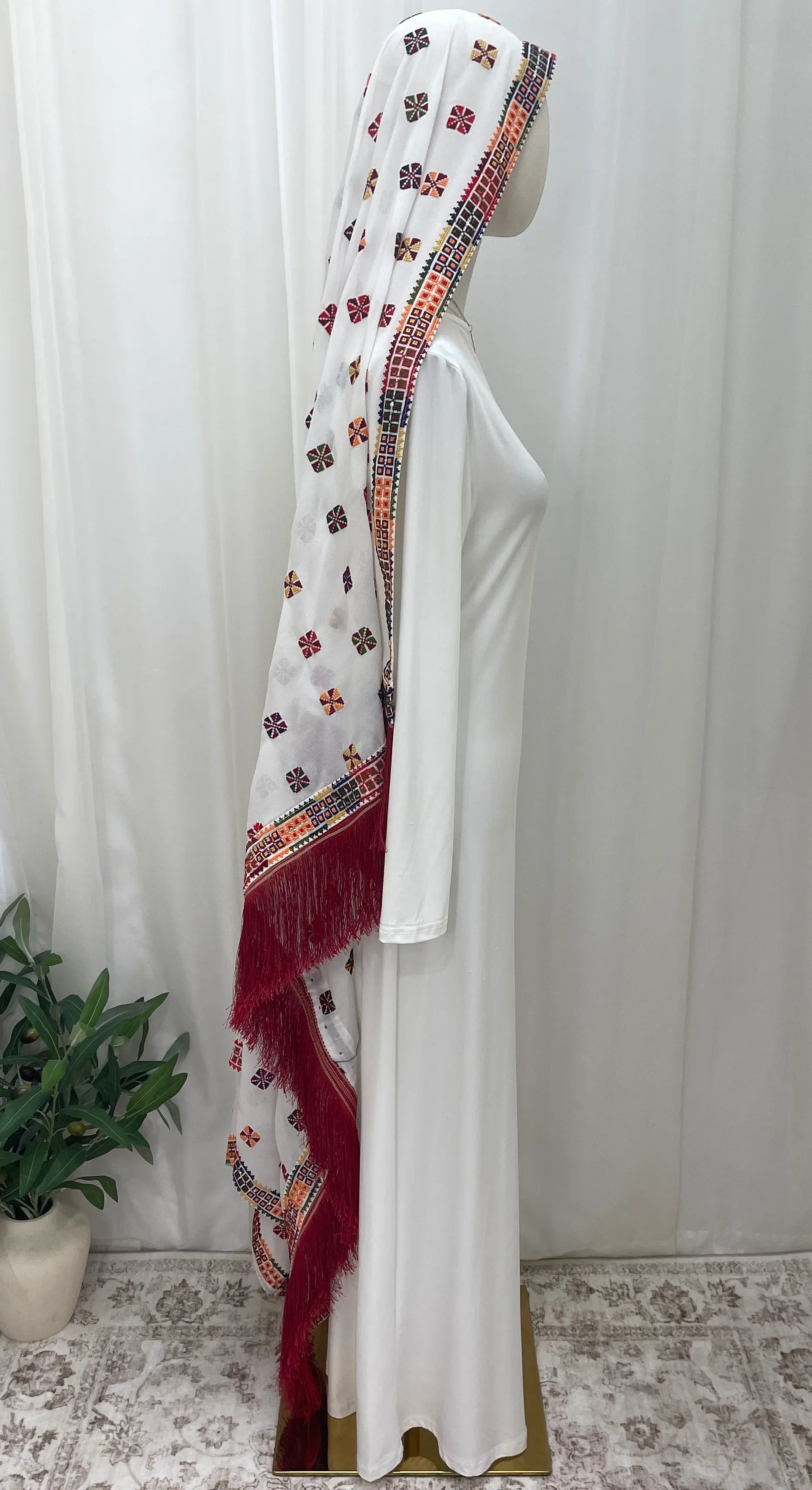 Heritage Motif Embroidered Shawl