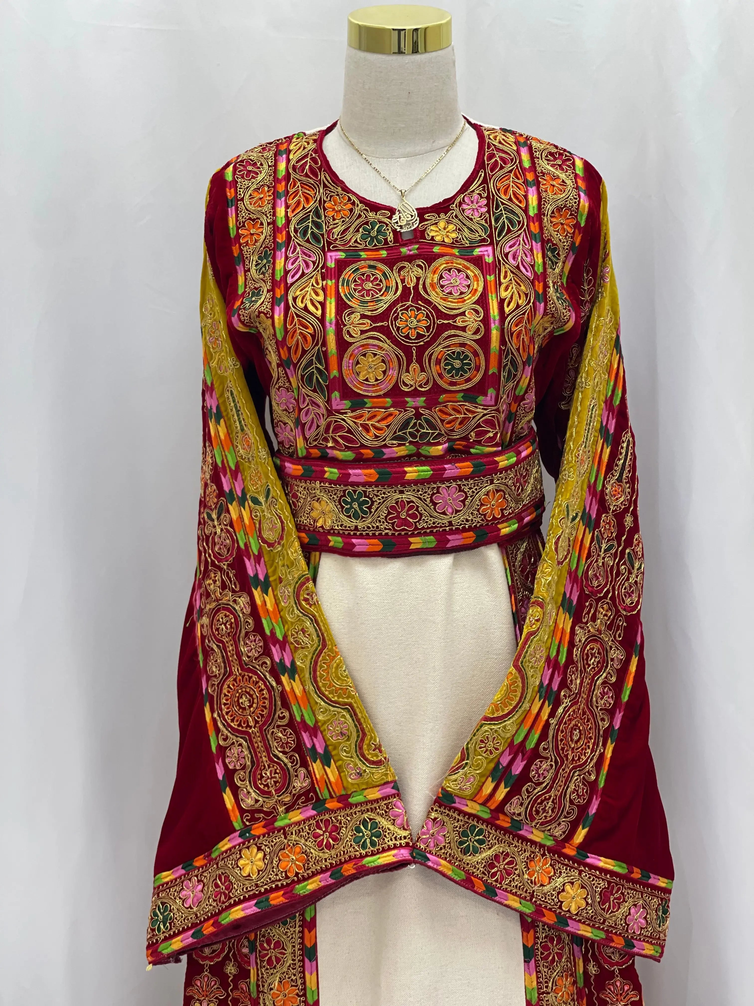 Embroidered Etamin And Velvet Kasab Malka Palestinian Elegance