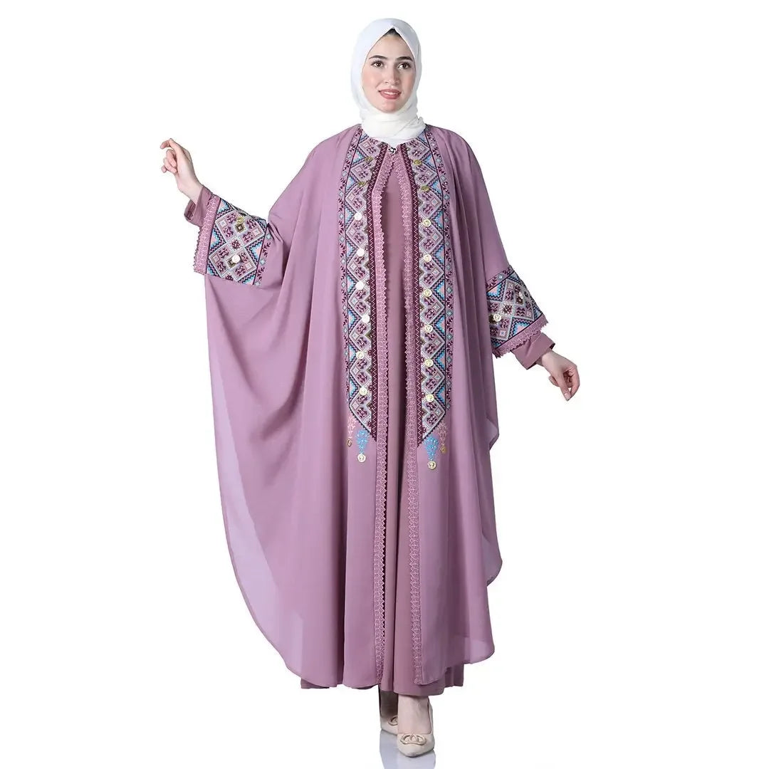 Butterfly Cut Embroidery Kaftan: Unique Elegance and Intricate Design Palestinian Elegance