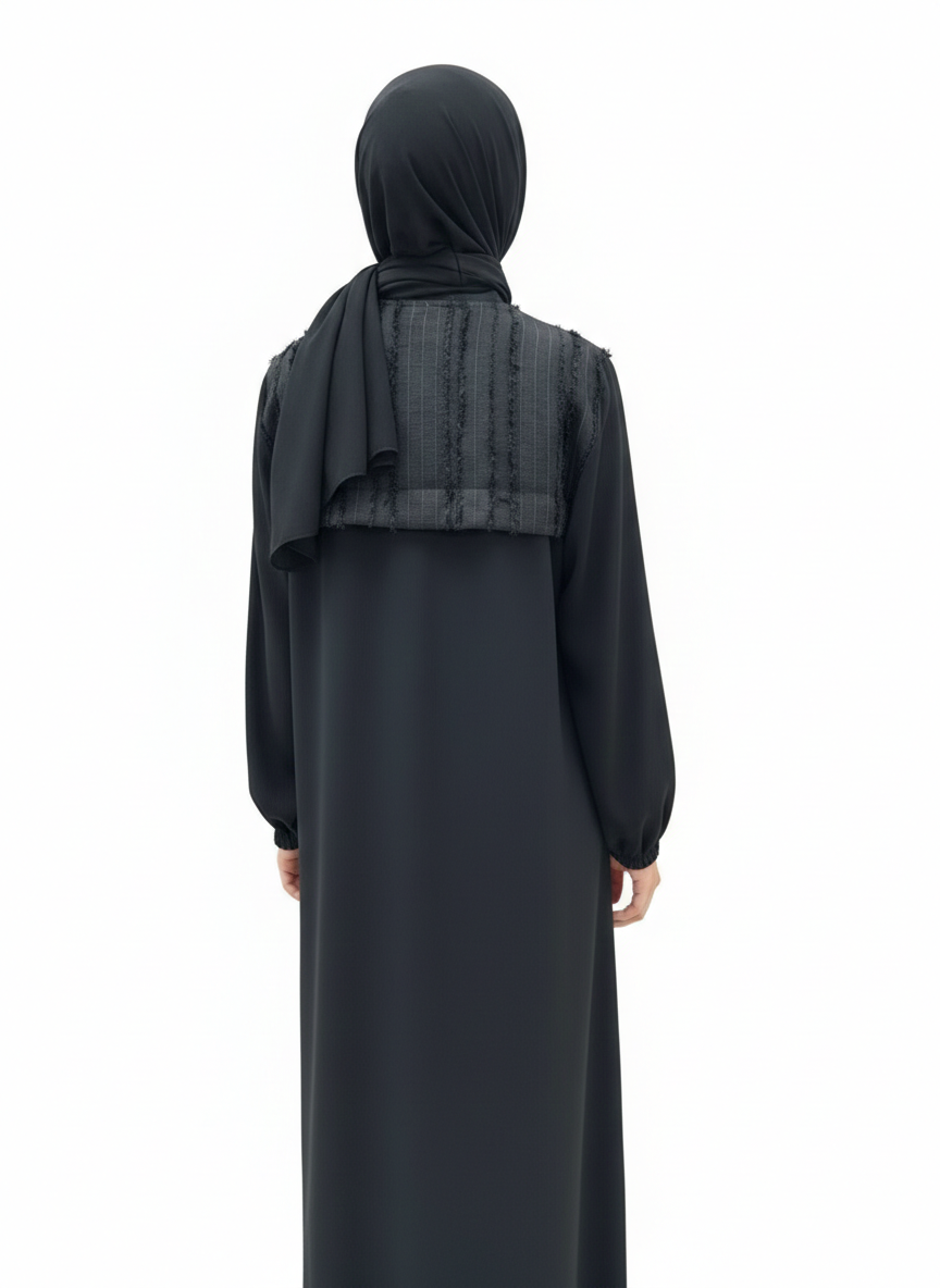 Essential Elegance Black Abaya — Where Comfort Meets Timeless Style