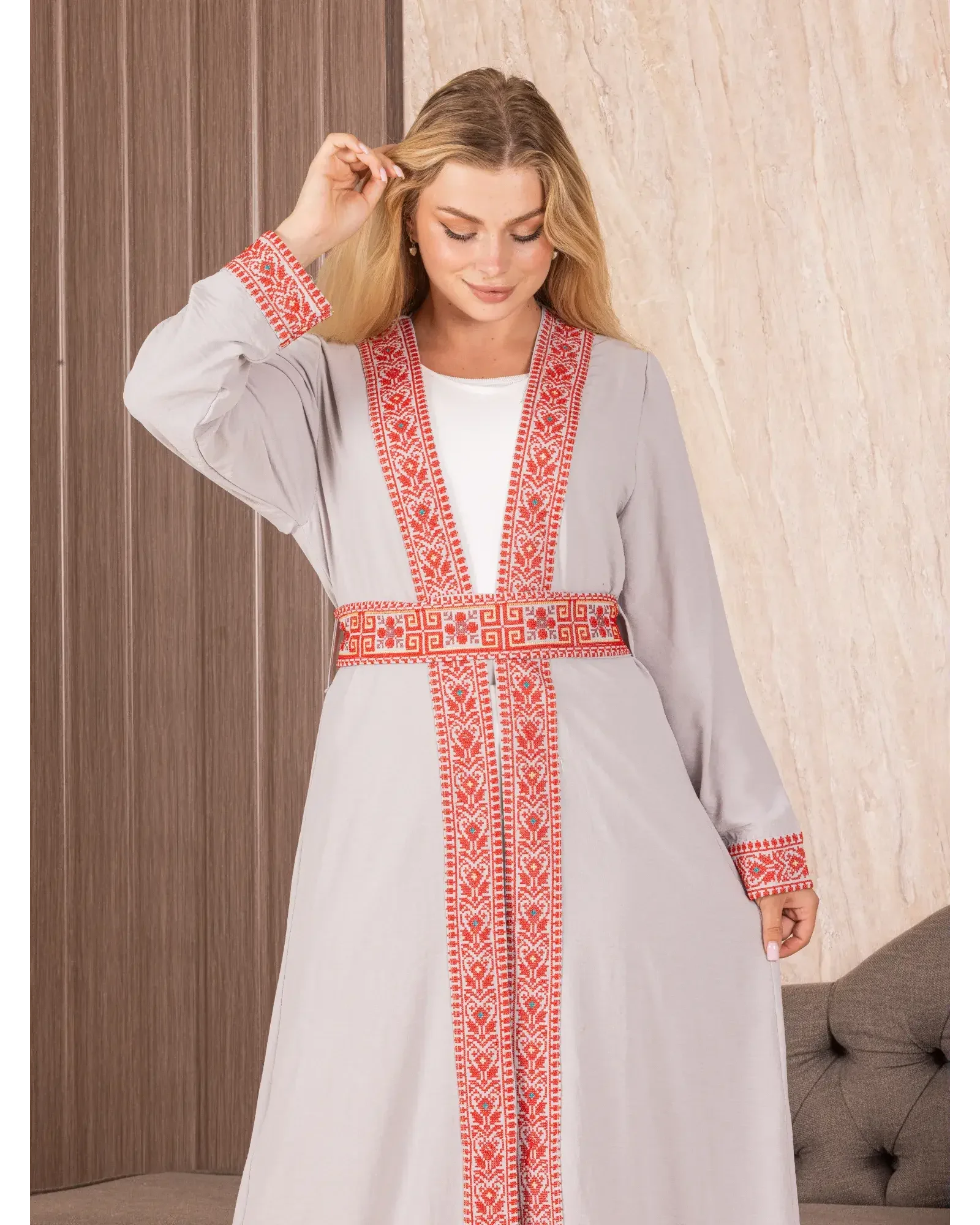 Embroidered Cardigan Palestinian Elegance