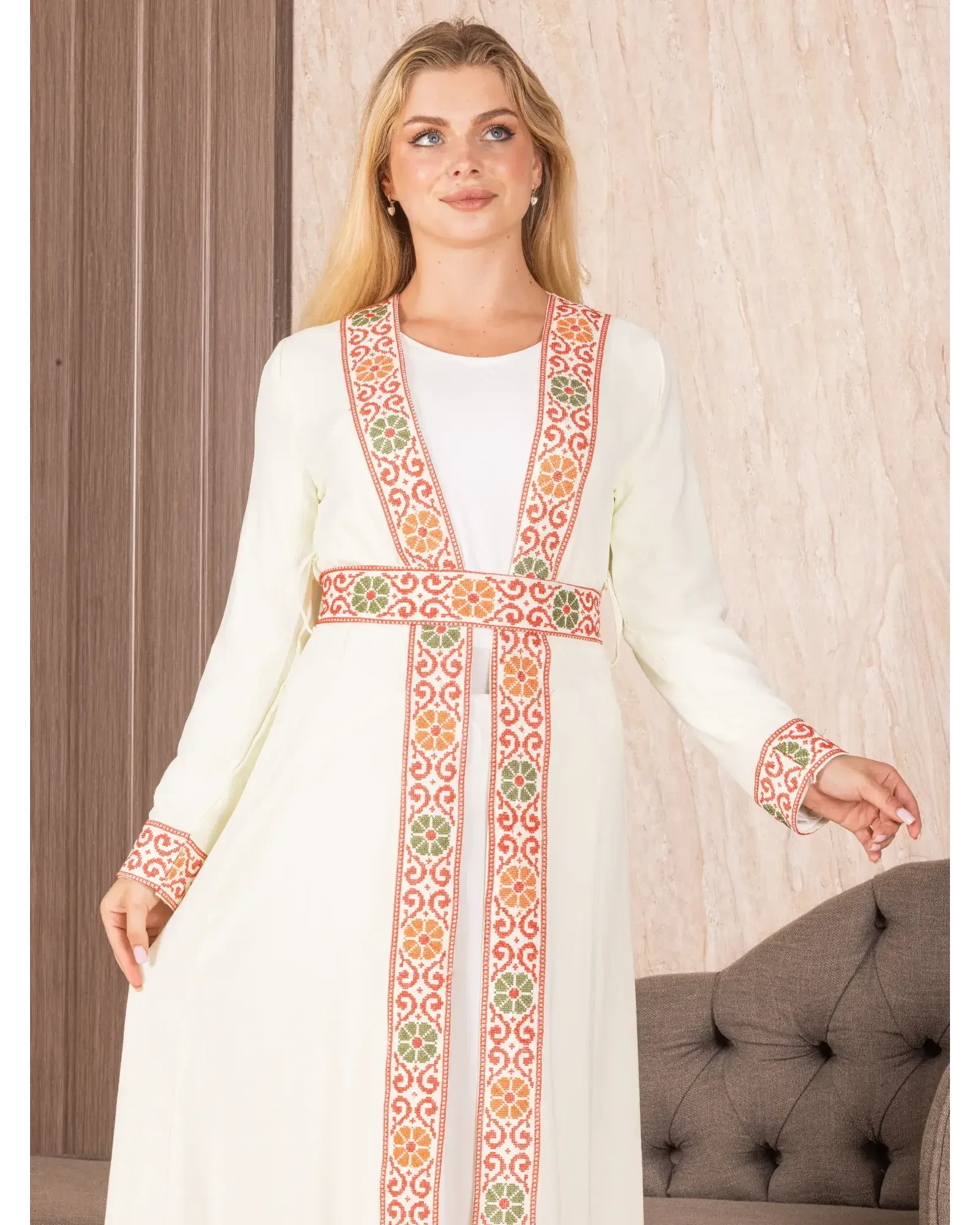 Embroidered Cardigan Palestinian Elegance