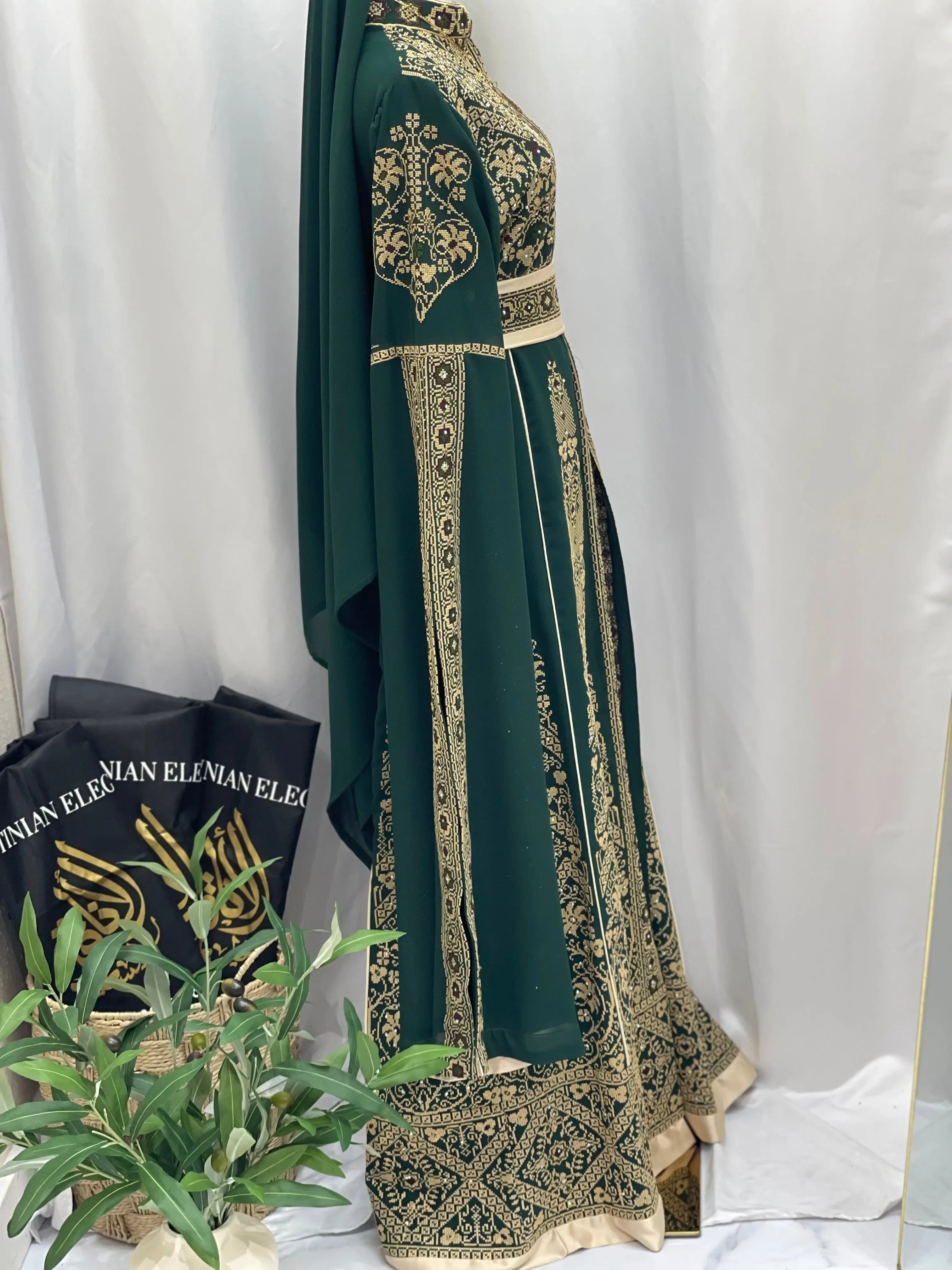 Embroidered Kaftan Palestinian Elegance