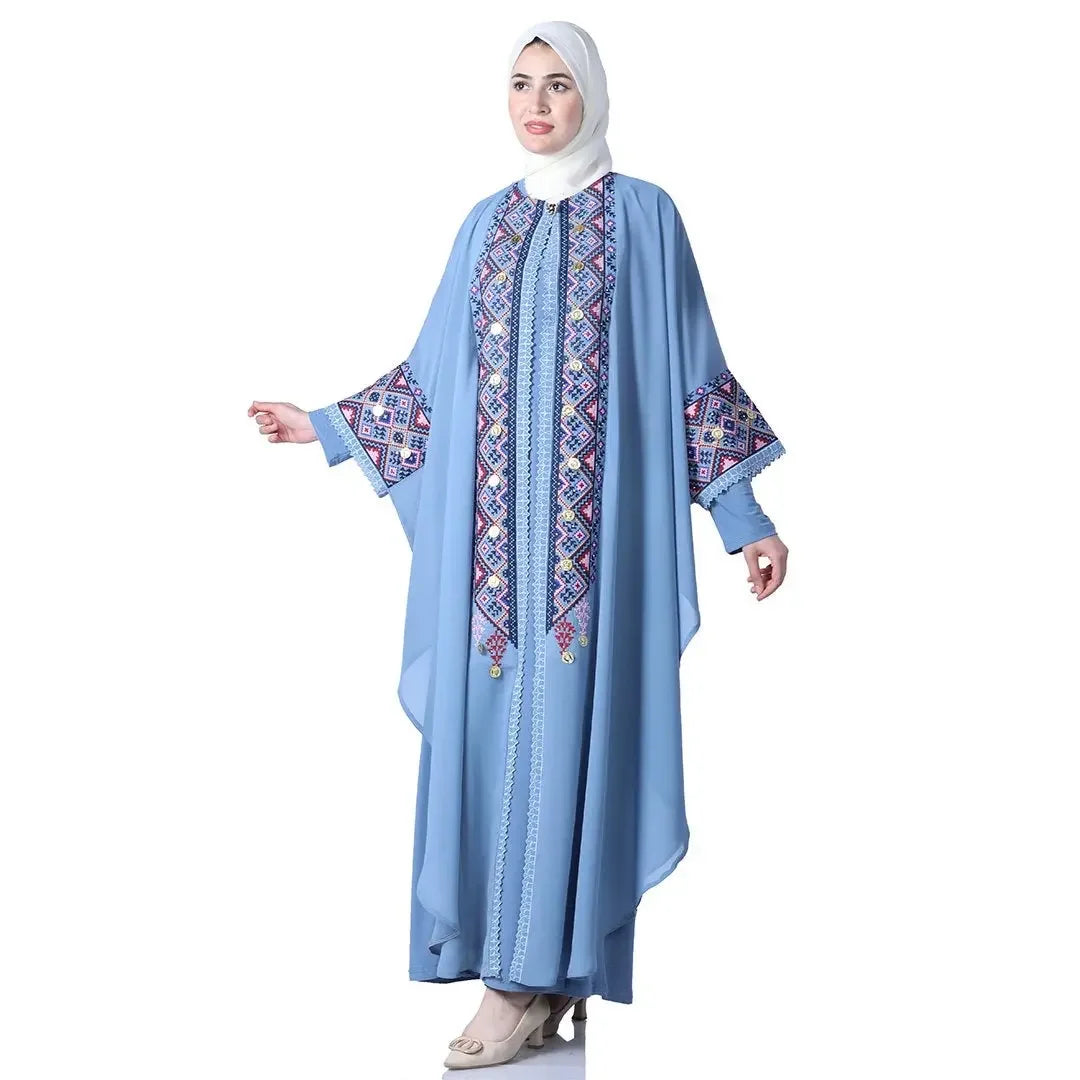 Butterfly Cut Embroidery Kaftan: Unique Elegance and Intricate Design Palestinian Elegance