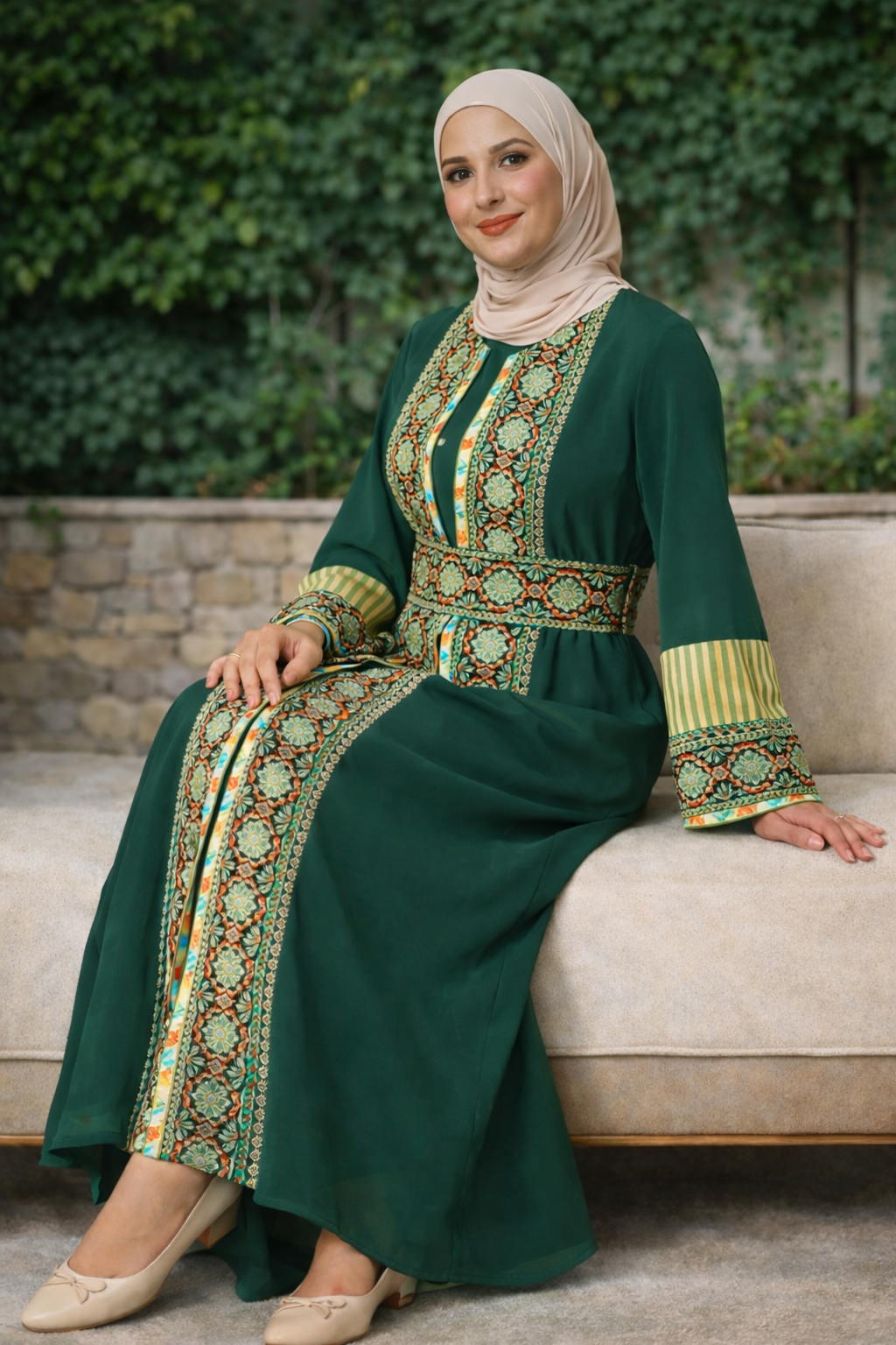 Royal Heritage Reversible Belt Bisht - Palestinian Elegance