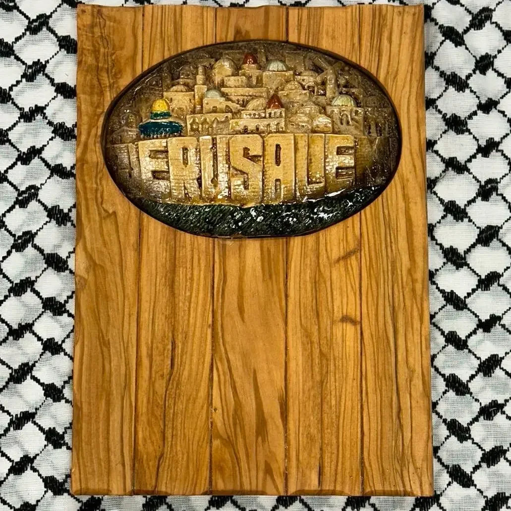 Handmade Wooden Frame Palestine Resemblance Hanging Decor: Cultural Charm and Elegance Palestinian Elegance