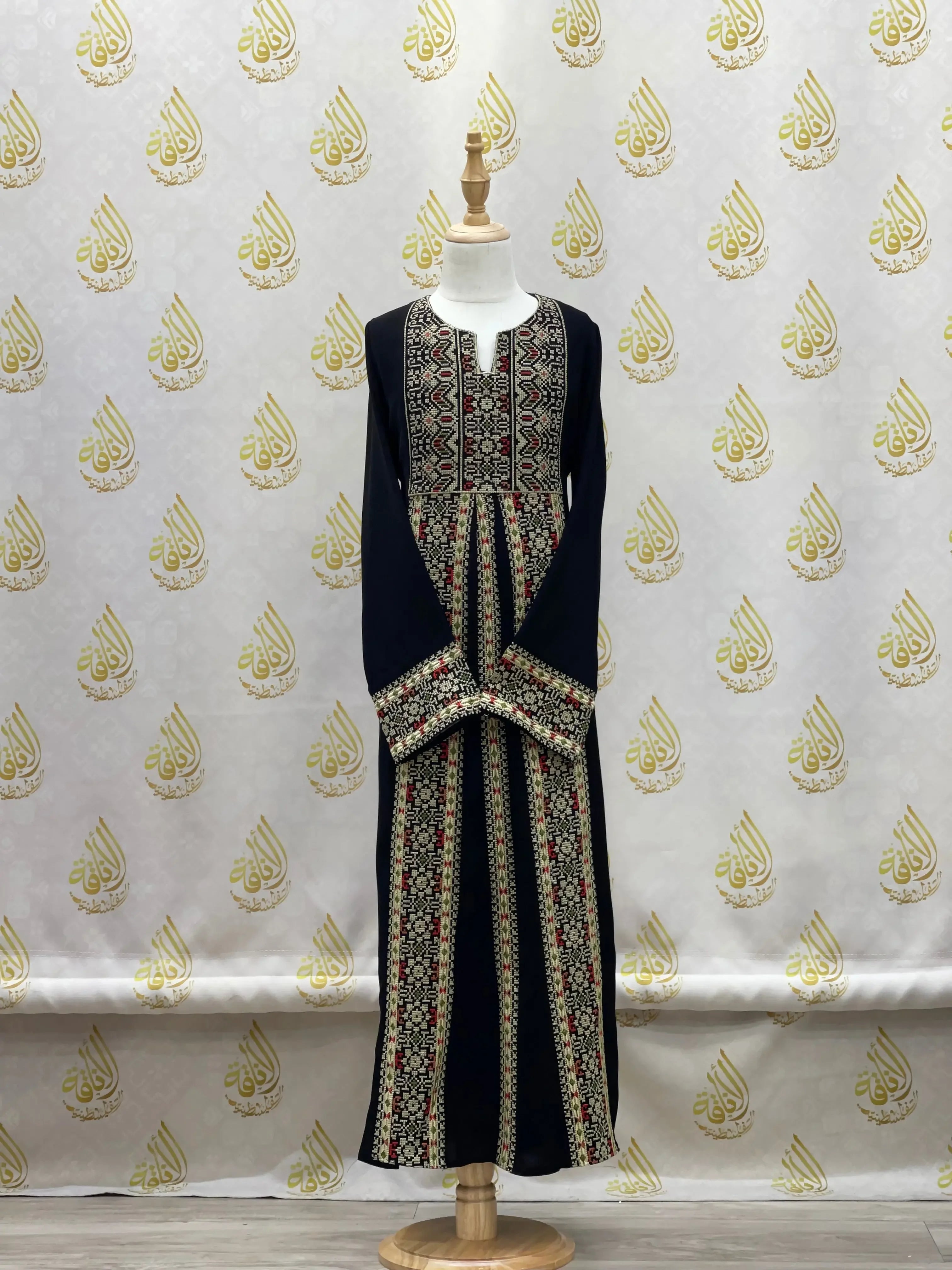 Girls Embroidered Abaya - Palestinian Elegance