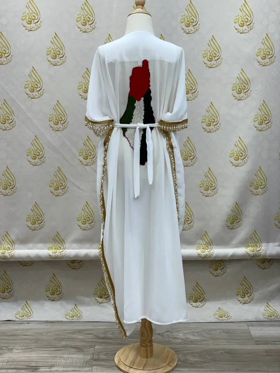 Girls Palestinian Chiffon Bisht: Elegance and Cultural Charm Palestinian Elegance