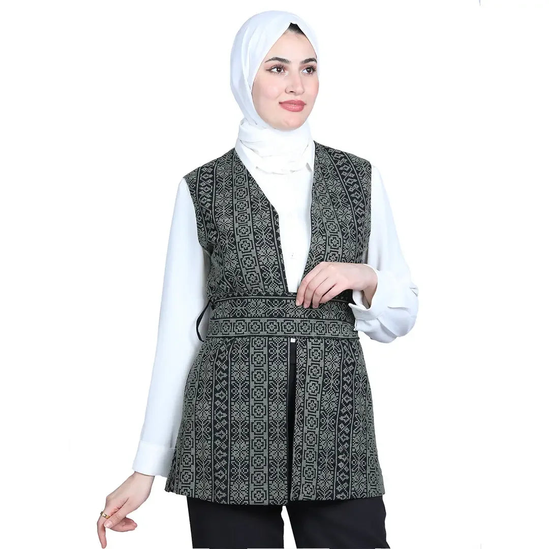 Falsteen Embroidery Vest: Elegance and Sophistication Palestinian Elegance