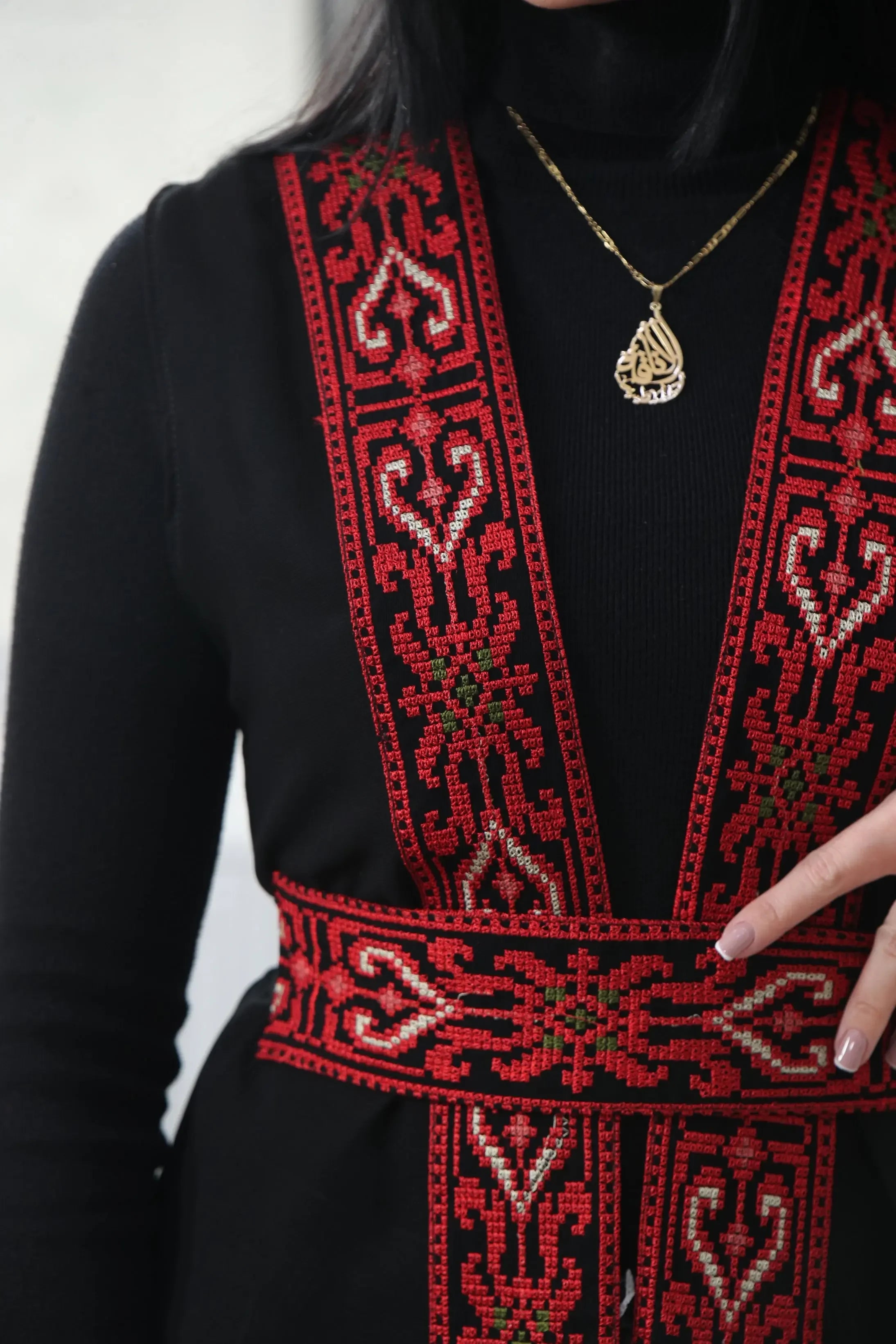 Chiffon Colorful Embroidered Vest - Vibrant & Stylish Layer Palestinian Elegance