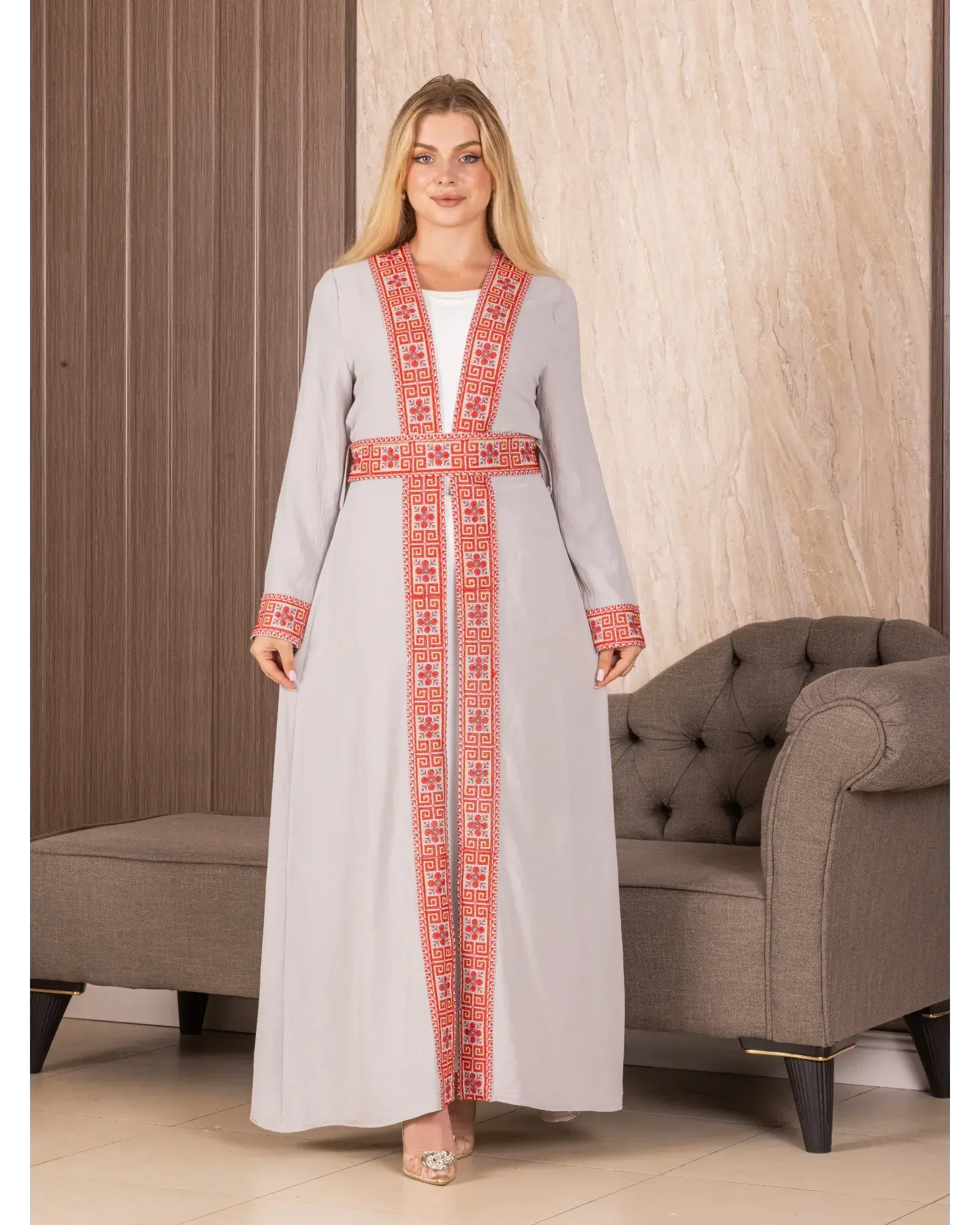 Embroidered Cardigan Palestinian Elegance