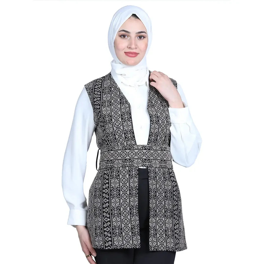 Falsteen Embroidery Vest: Elegance and Sophistication Palestinian Elegance