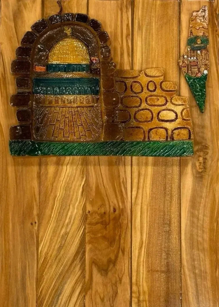 Handmade Wooden Frame Palestine Resemblance Hanging Decor: Cultural Charm and Elegance Palestinian Elegance