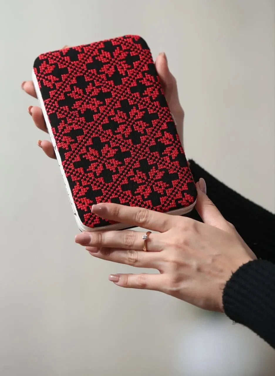 Stylish Mobile Embroidered Wallet - Convenient & Fashionable On-the-Go Accessory Palestinian Elegance