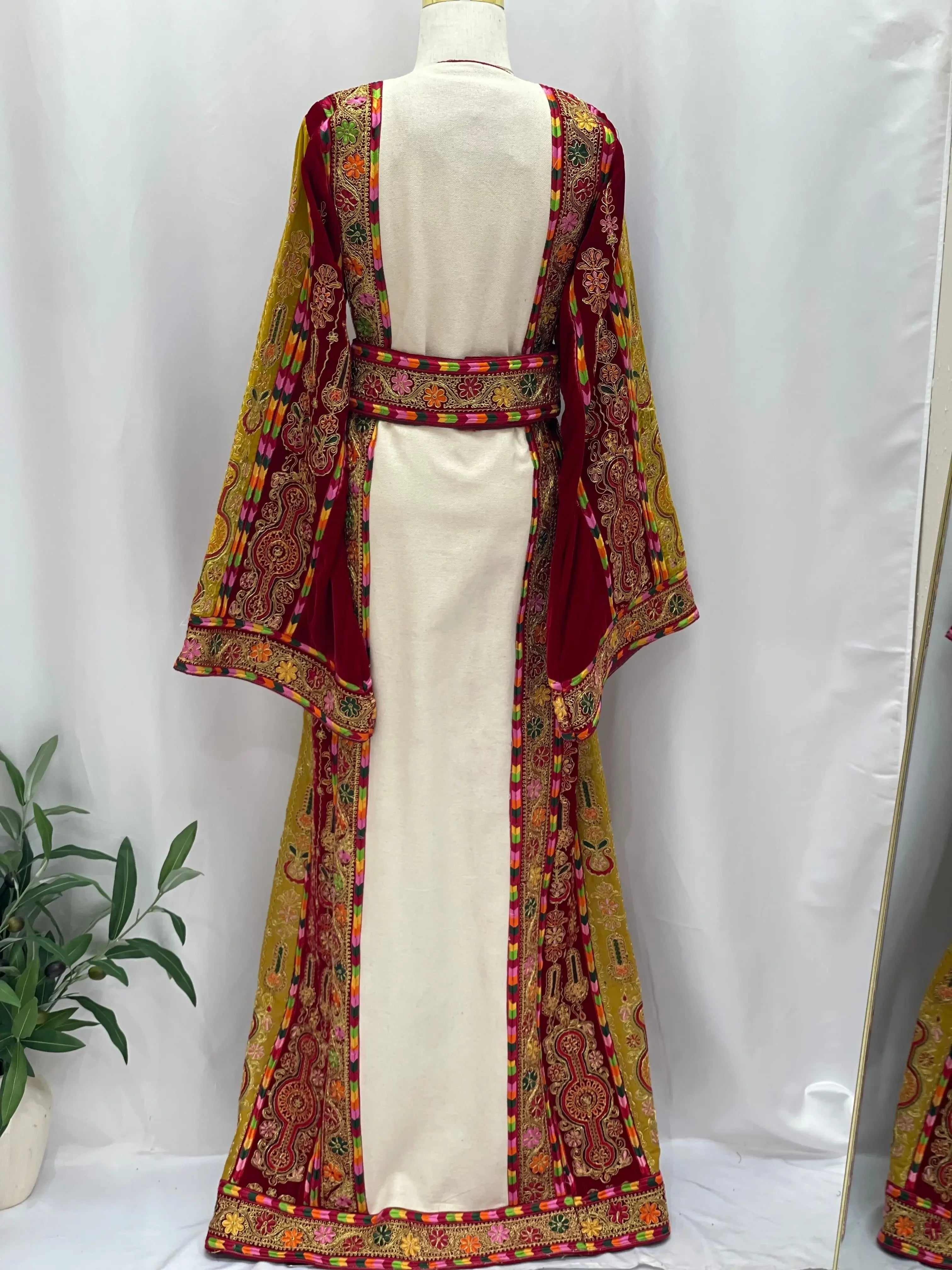 Embroidered Etamin And Velvet Kasab Malka Palestinian Elegance