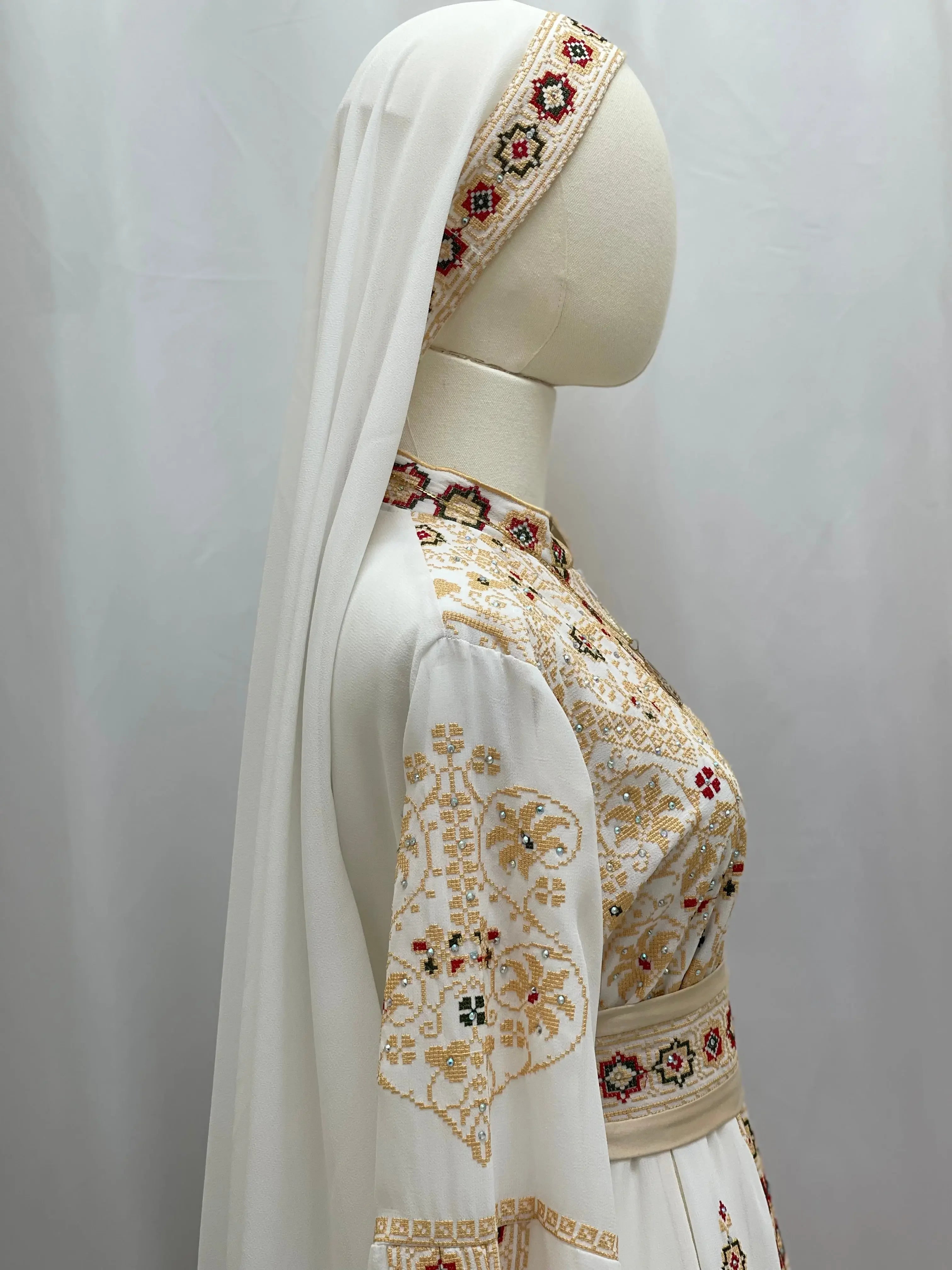 Embroidered Kaftan Palestinian Elegance