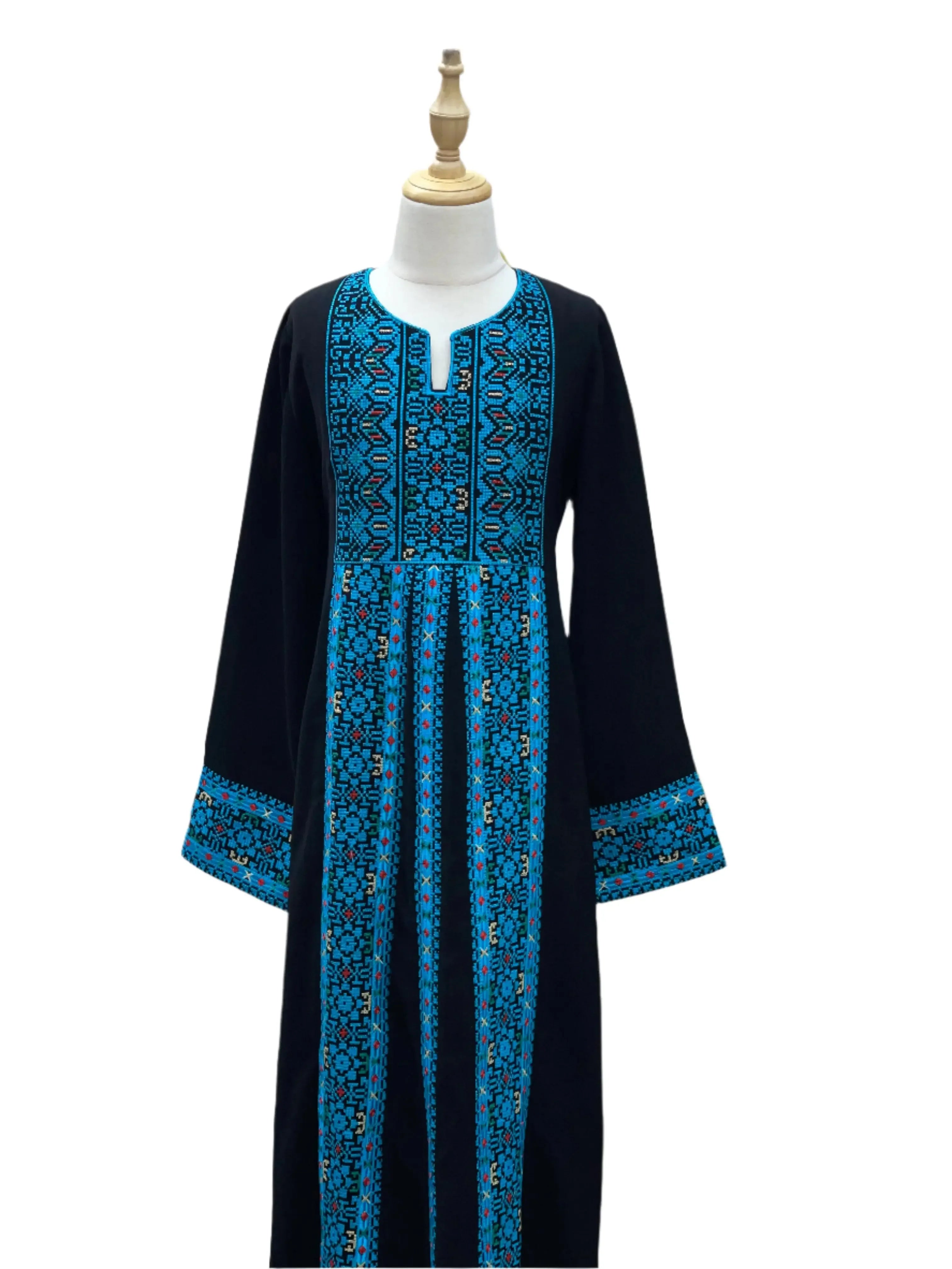 Girls Embroidered Abaya - Palestinian Elegance