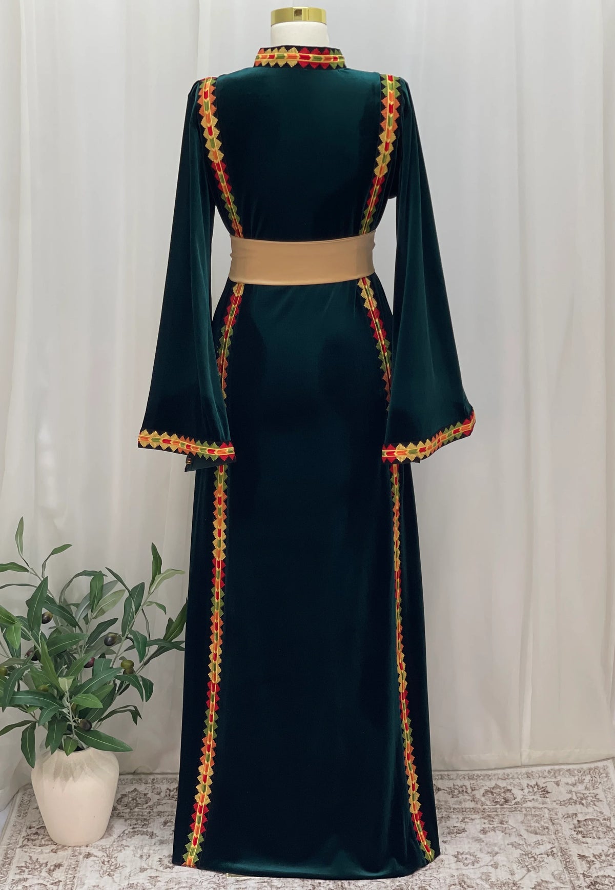 Manajel Grace Velvet Thobe - Palestinian Elegance