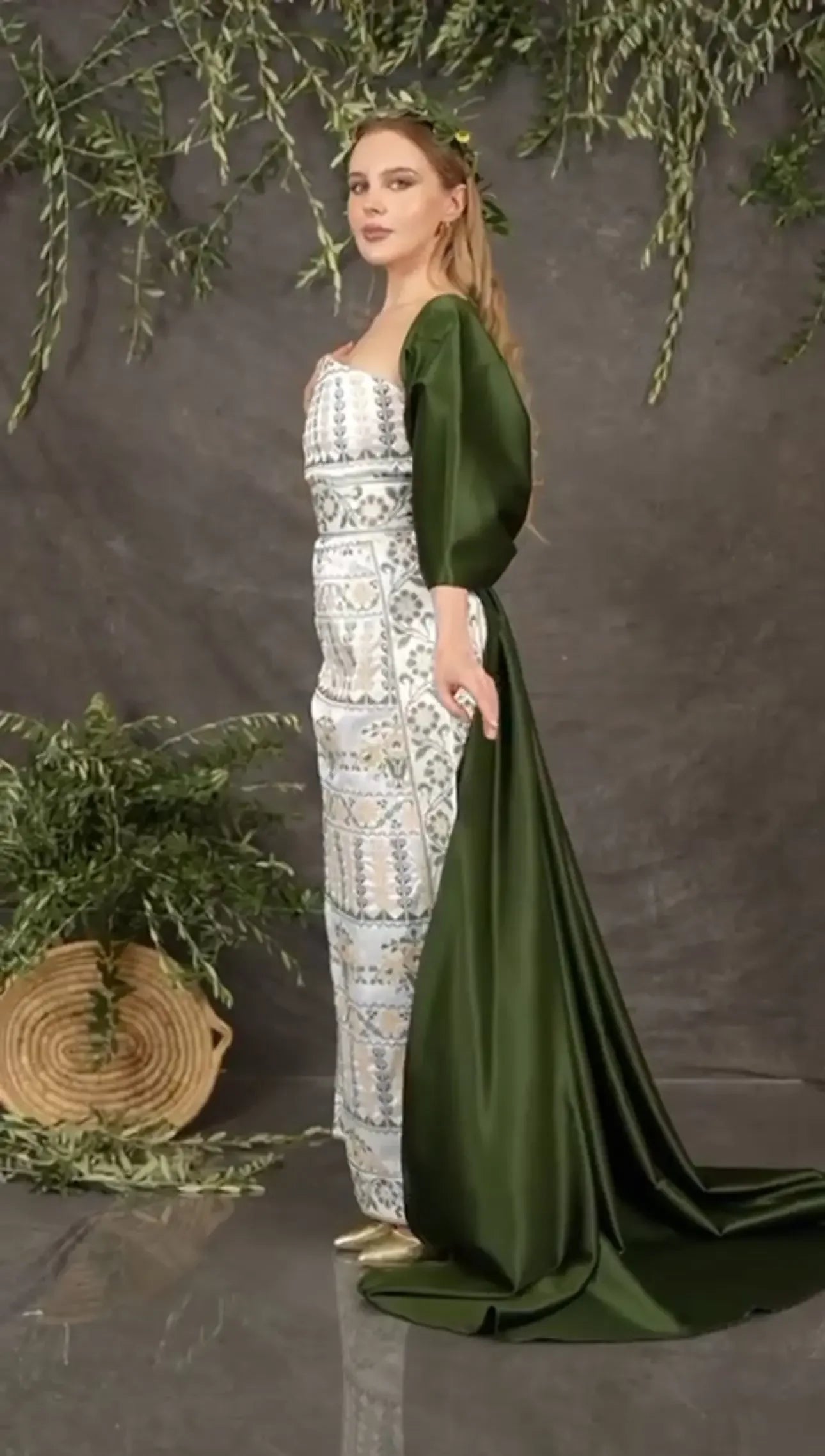 Embroidered Bebiona Dress - Elegant Floral Design for Women Palestinian Elegance