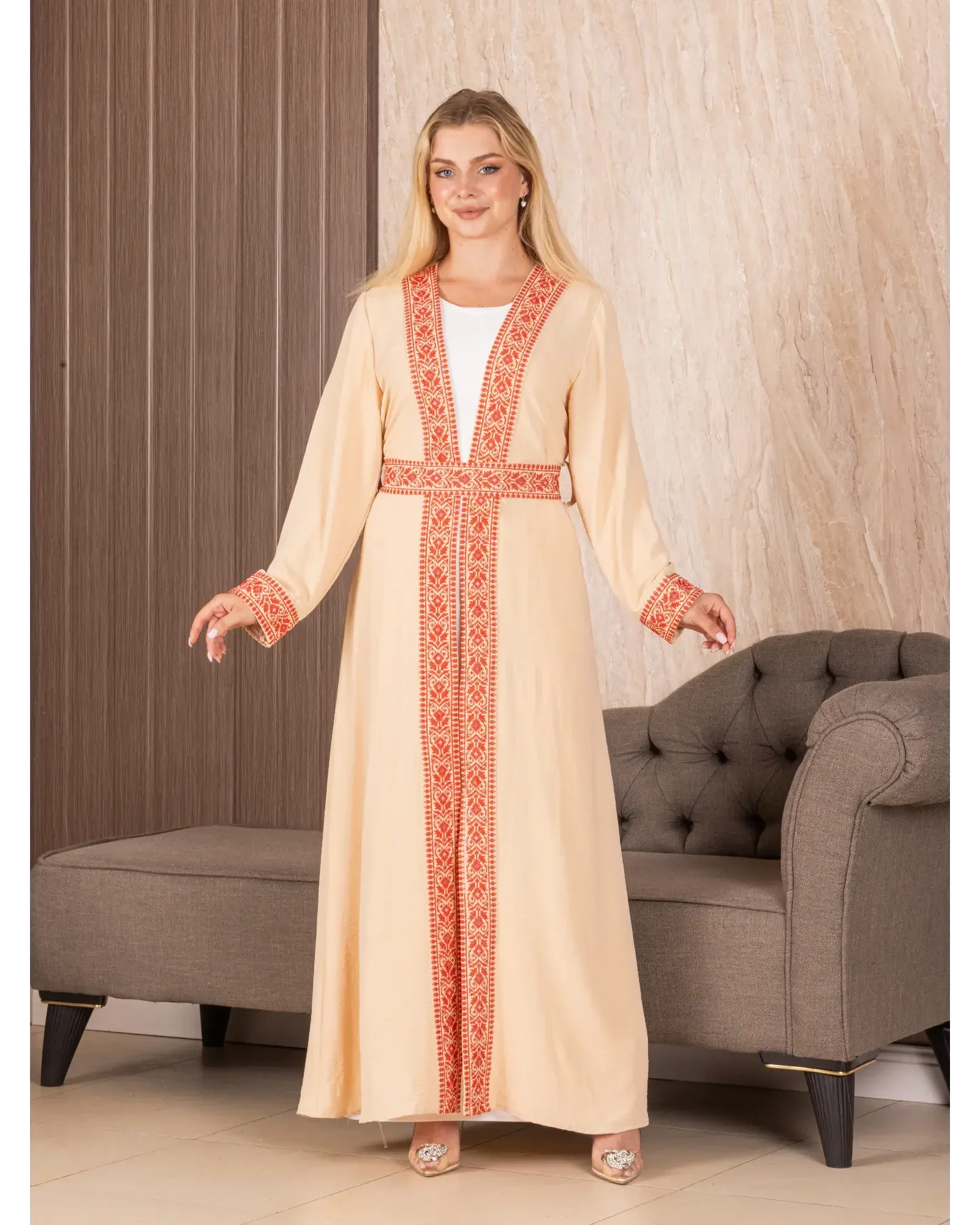 Embroidered Cardigan Palestinian Elegance