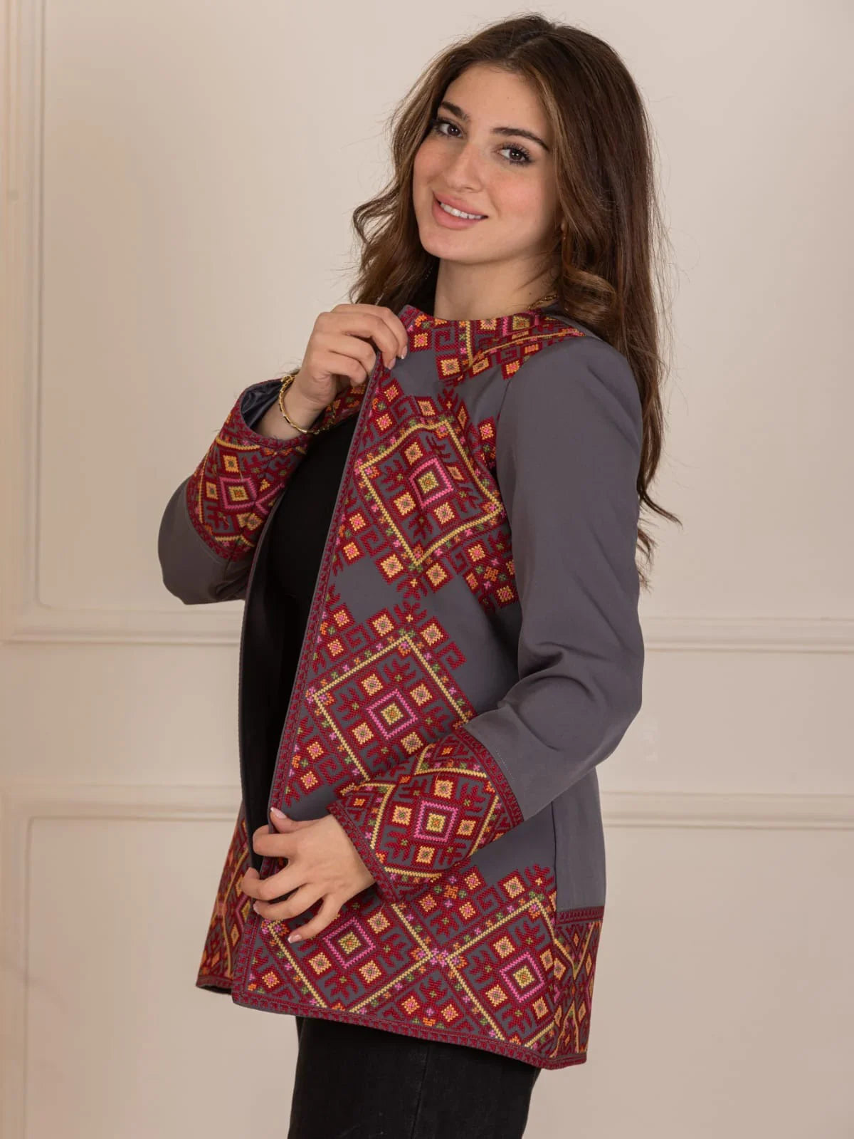 Palestinian Pattern Embroidered Jacket
