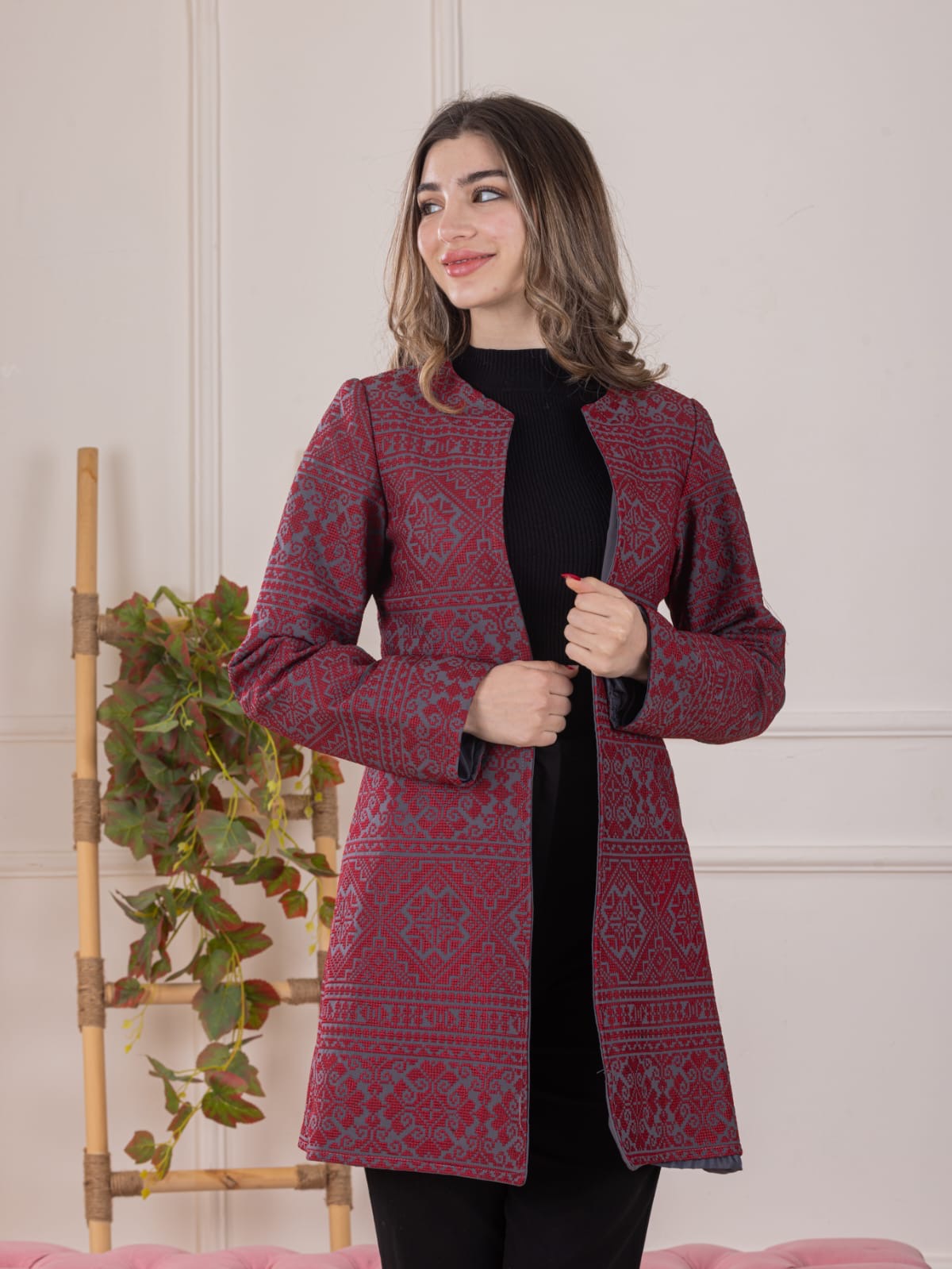 Heritage Weave Embroidered Jacket -Cultural Elegance