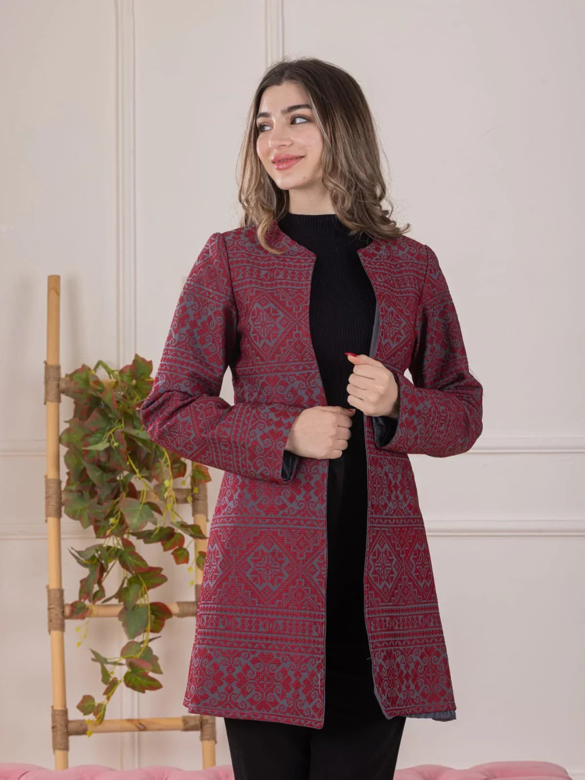 Heritage Weave Embroidered Jacket -Cultural Elegance