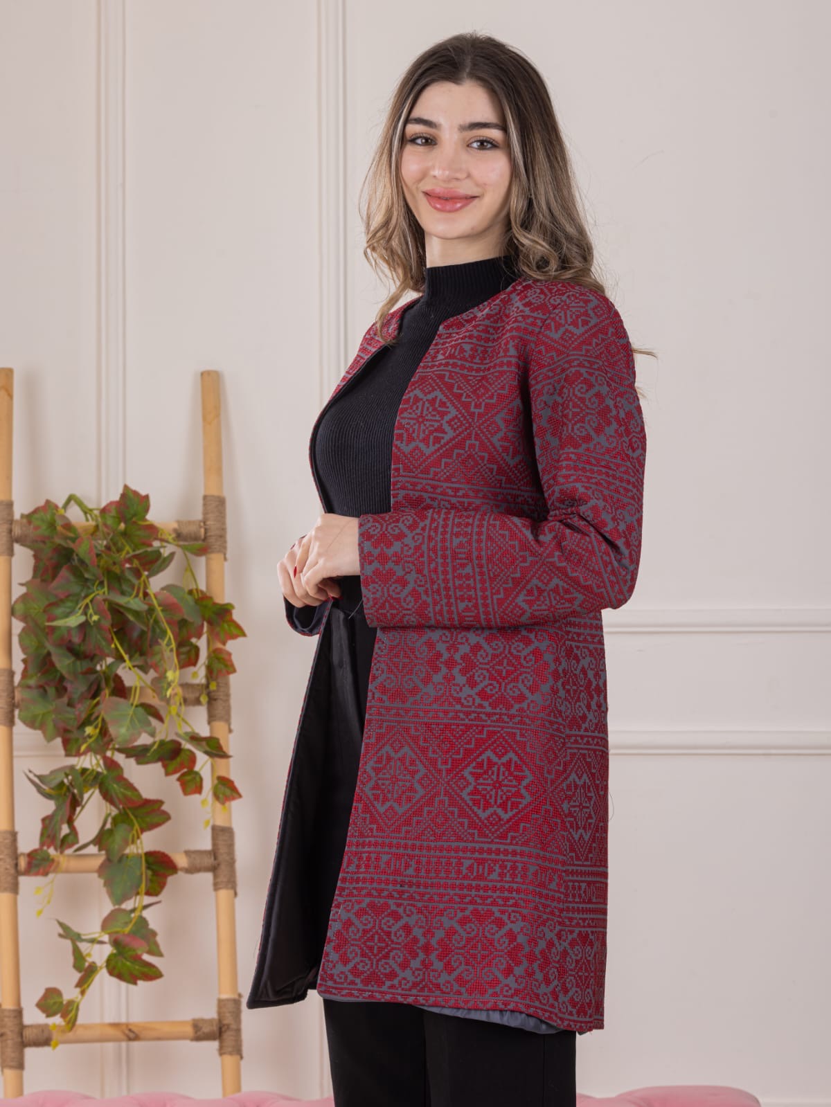 Heritage Weave Embroidered Jacket -Cultural Elegance