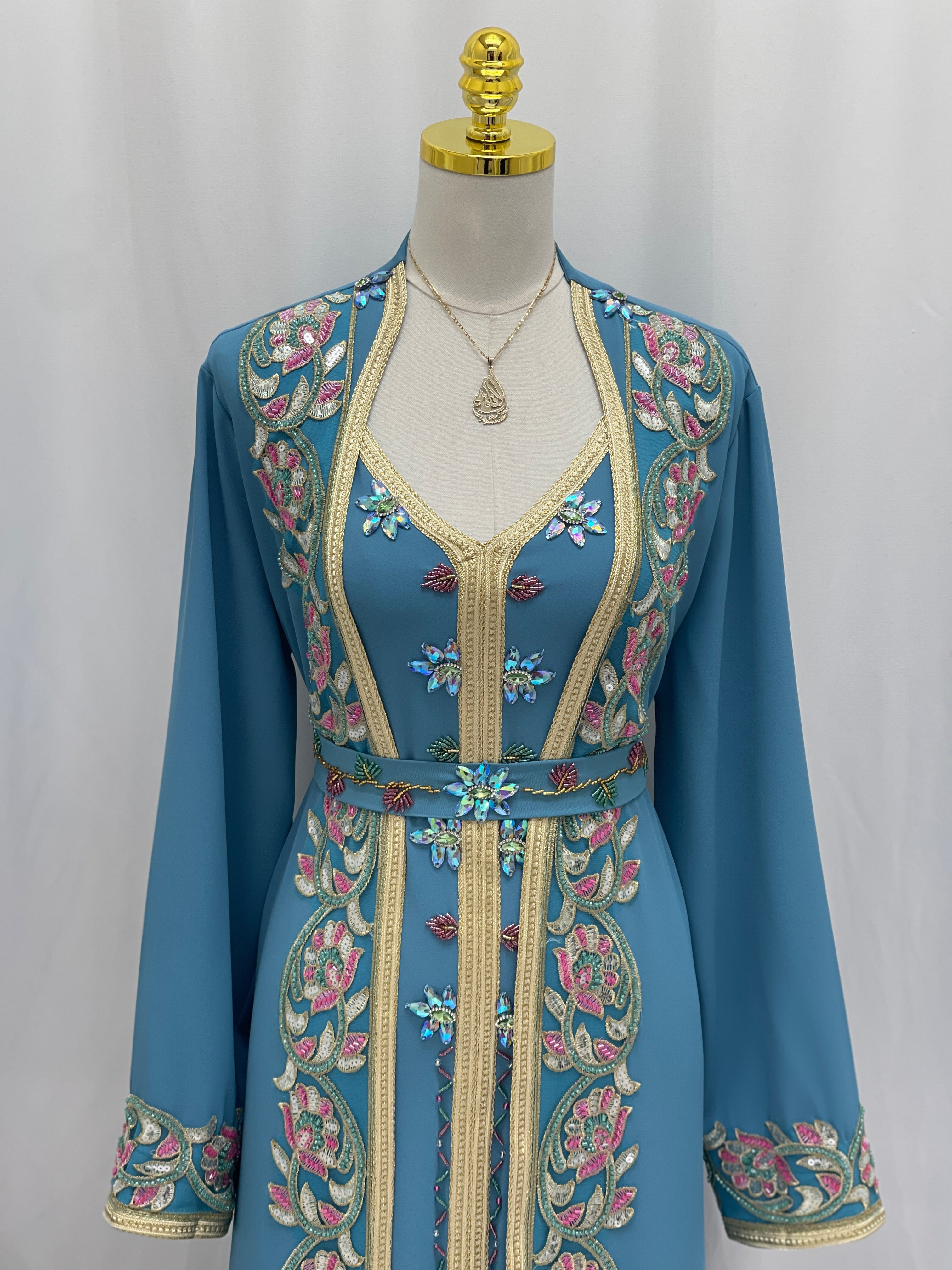 Turquoise Whisper Kaftan