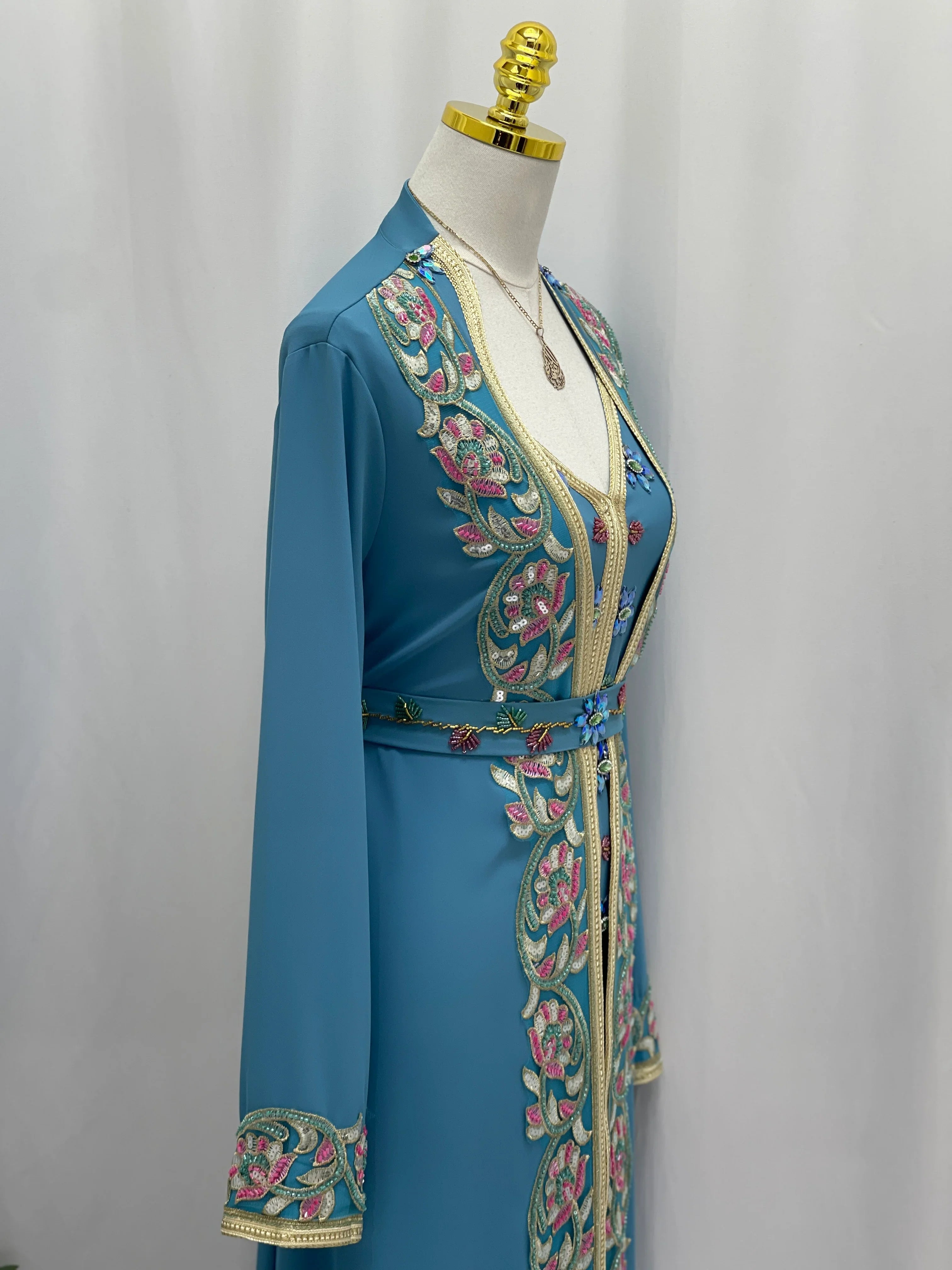 Turquoise Whisper Kaftan