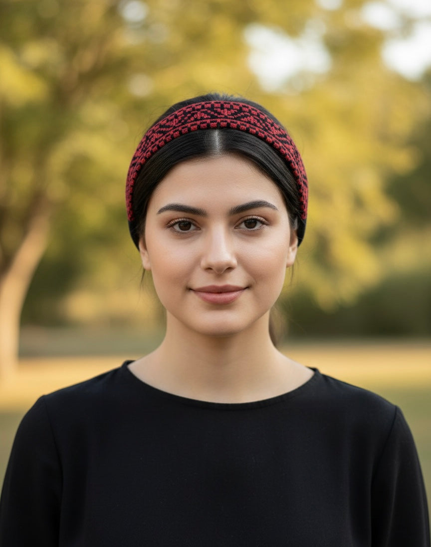 Palestinian Embroidered Headband-featuring classic geometric outfits special occasions.